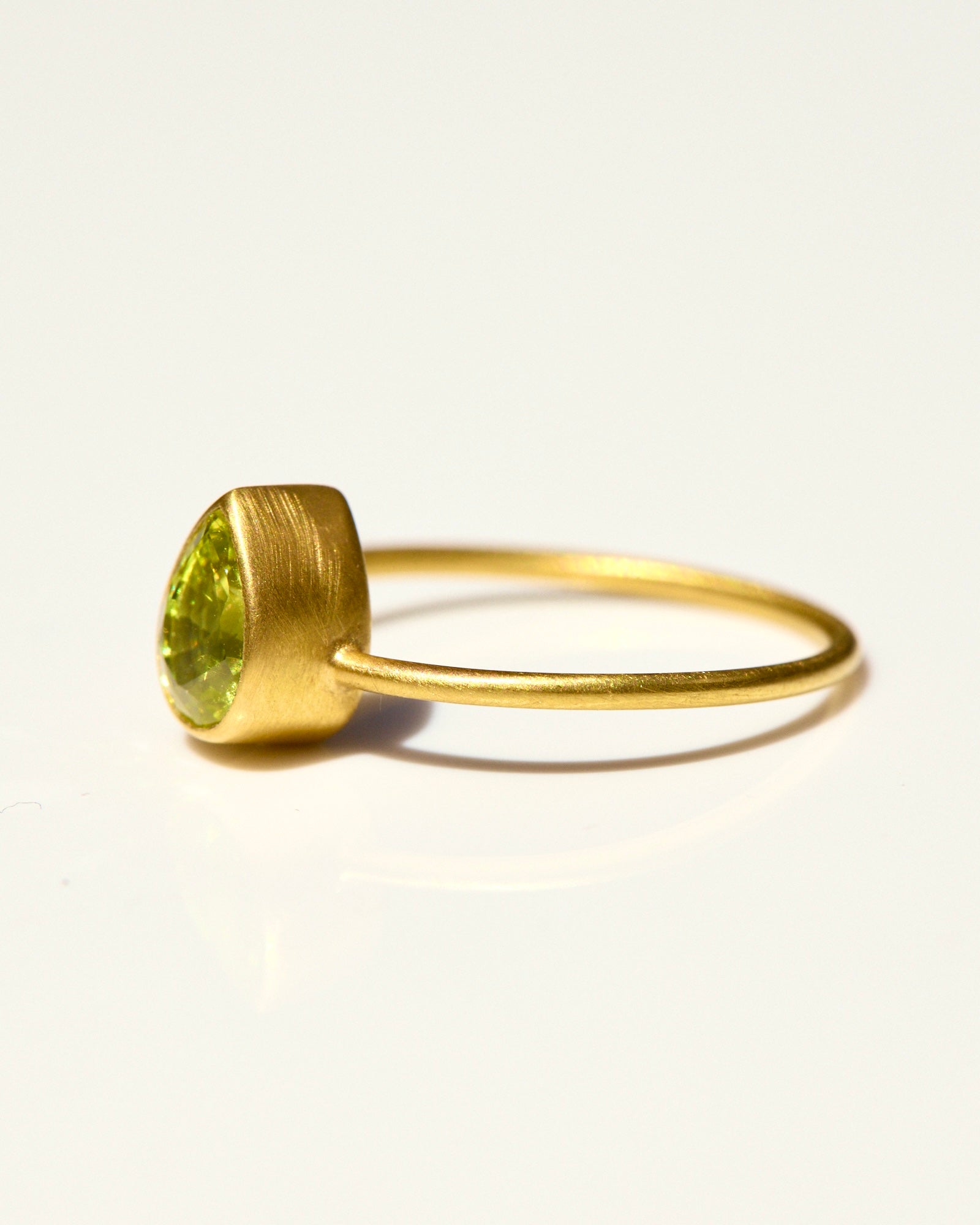 "Baby Bartlett" Gold and Chrysoberyl Ring