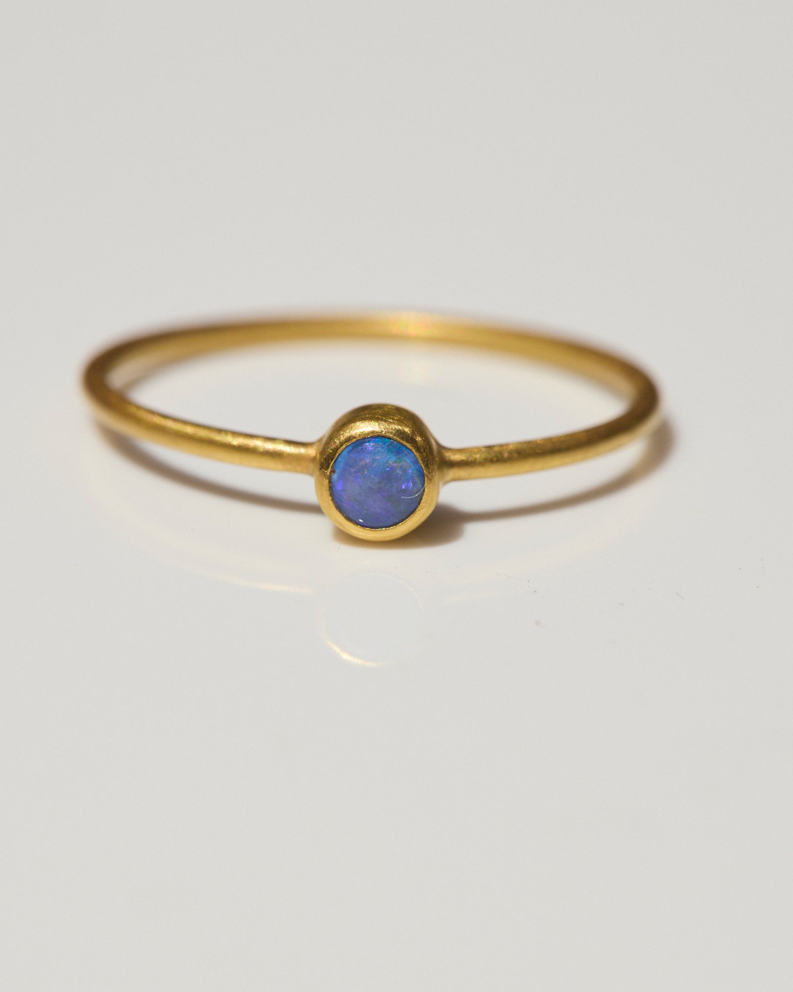 "Another Prismatic Mood XVII" Gold and Australian Boulder Opal Ring