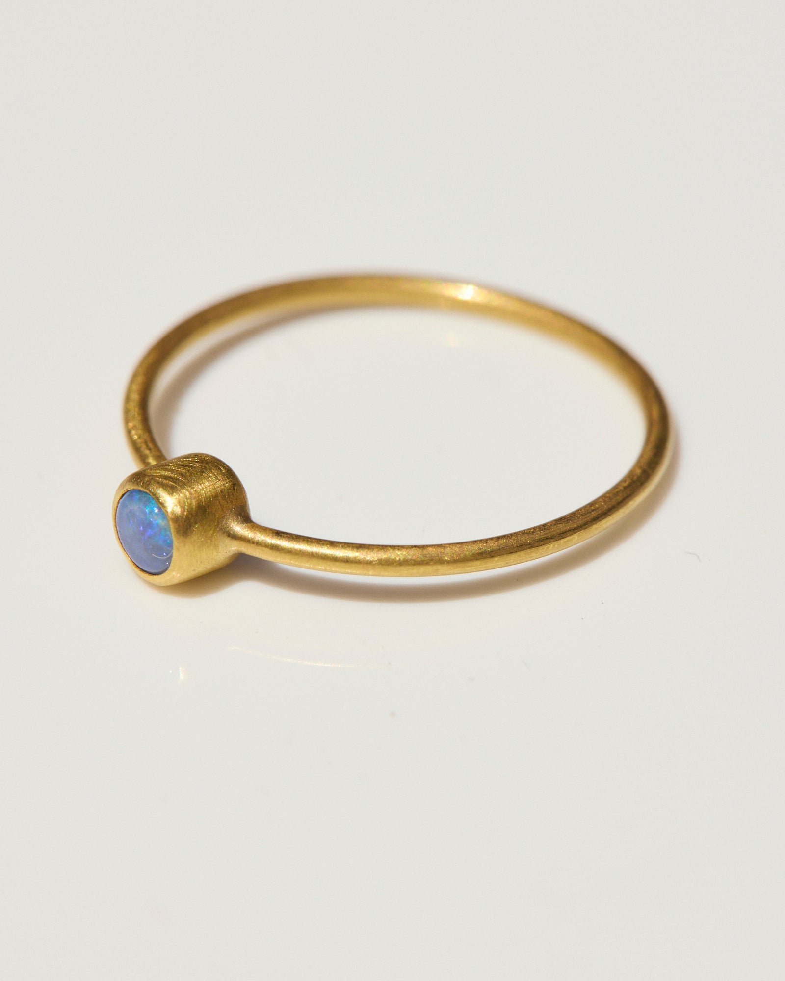 "Another Prismatic Mood XVII" Gold and Australian Boulder Opal Ring