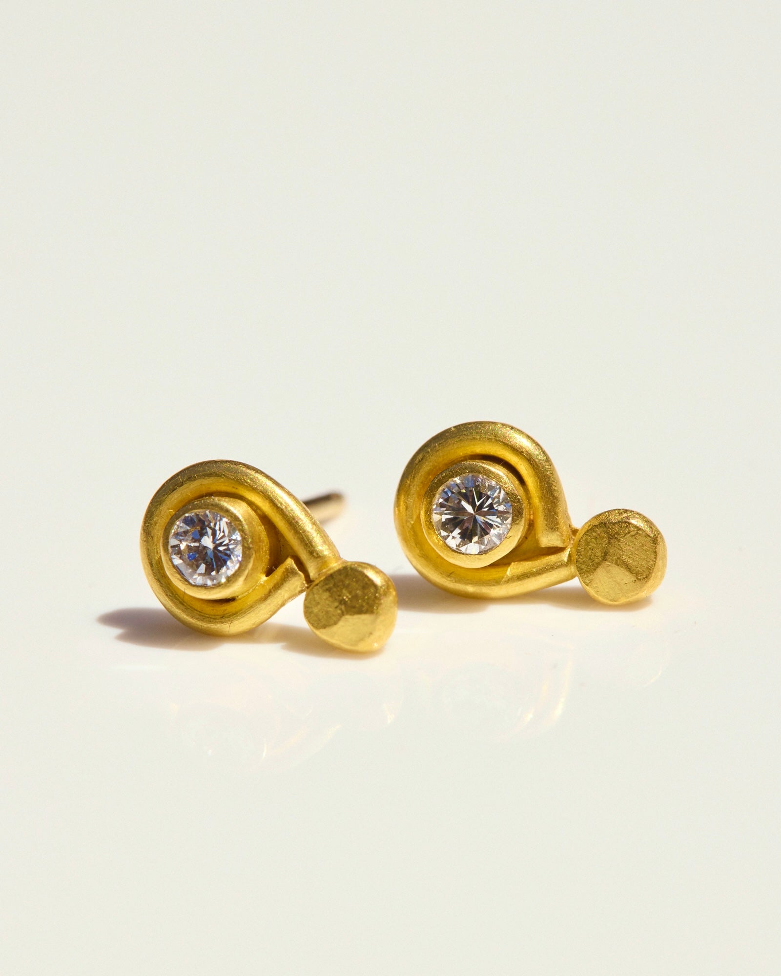 "Grammar" Gold and Diamond Studs