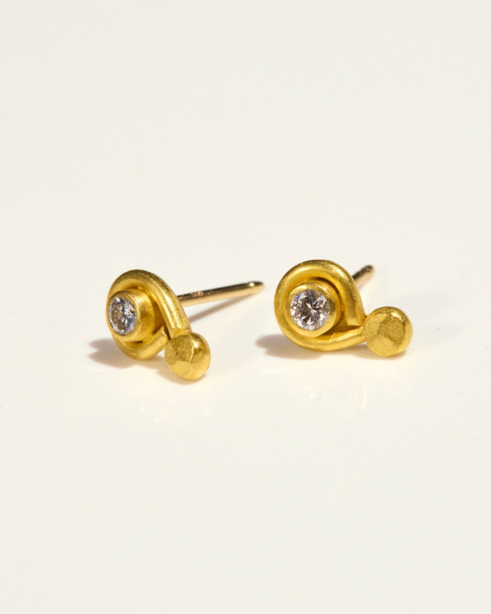 "Grammar" Gold and Diamond Studs