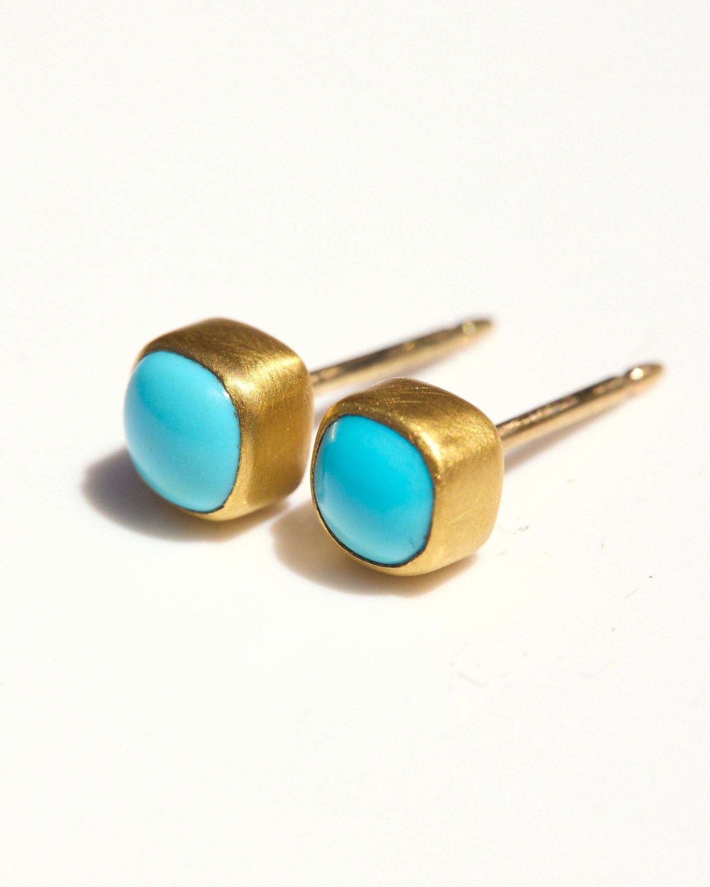 "Blue Concerto Too" Gold and Sleeping Beauty Turquoise Studs