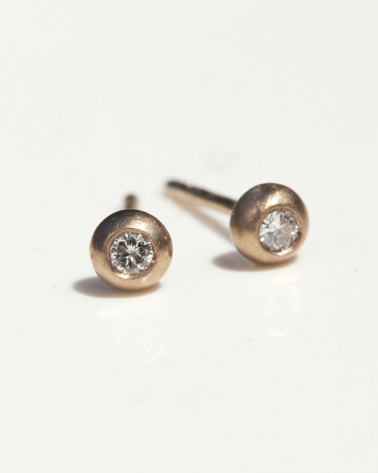 "Lana" White Gold/Palladium and Diamond Studs