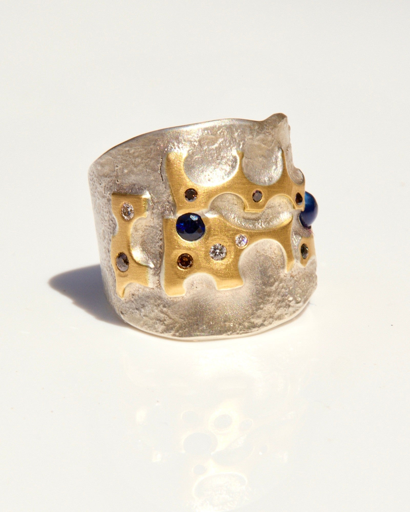 Sculptural Fused Shield Ring
