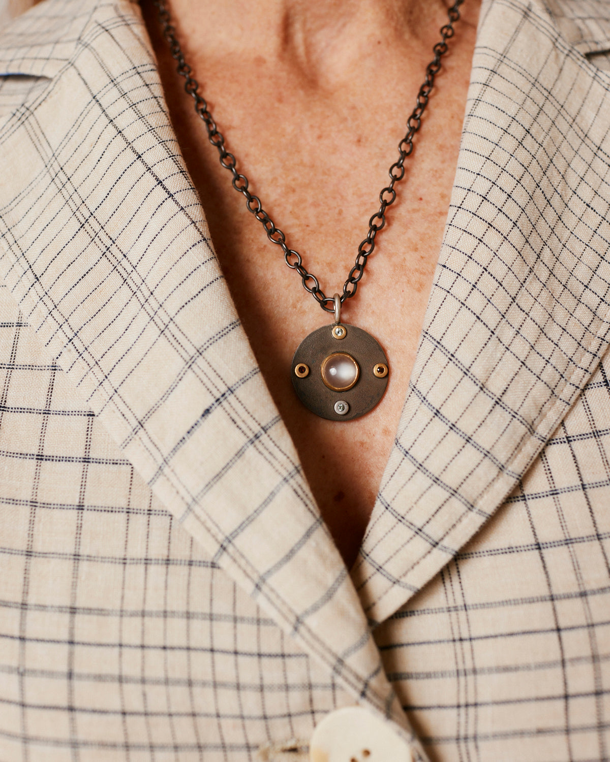 Moonstone Pendant and Chain