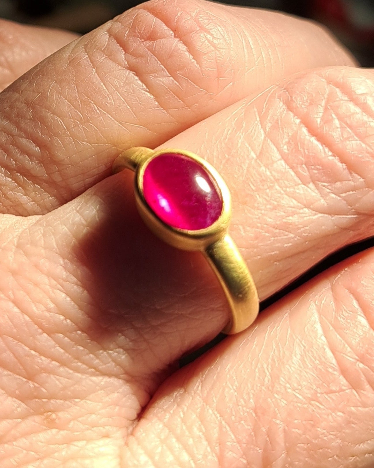 "Love at First Sight VII" Gold and Ruby Ring