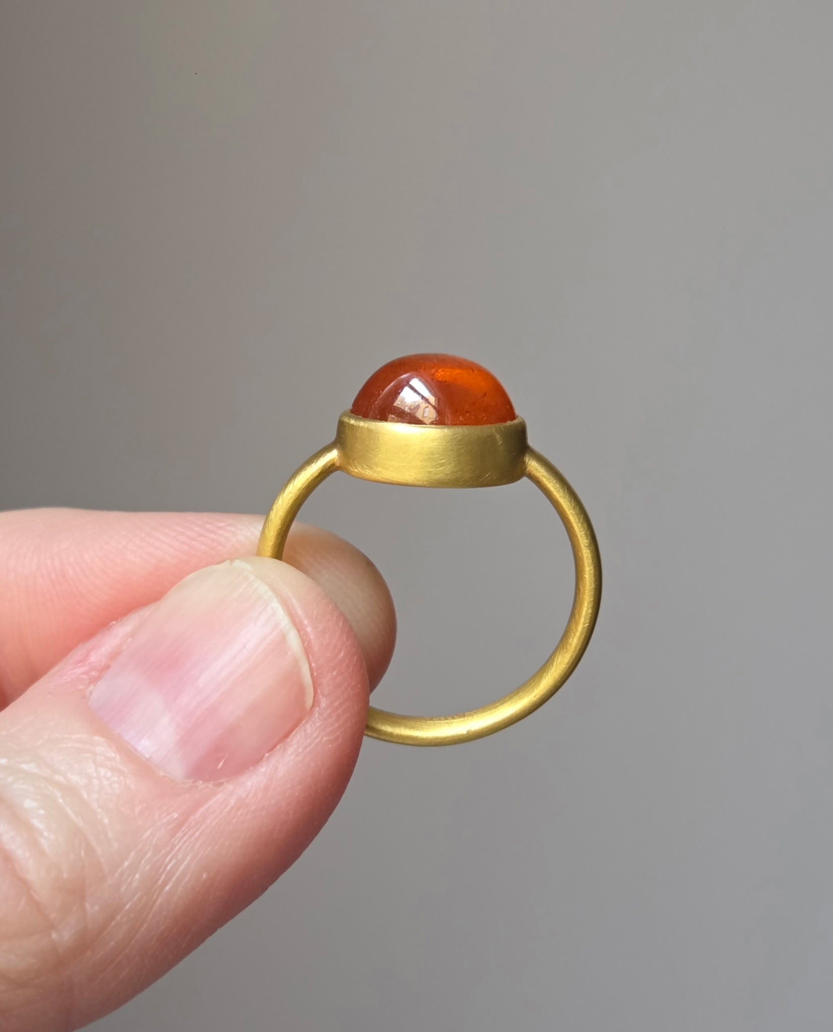 “Clementine Too” Gold and Mandarin Garnet
