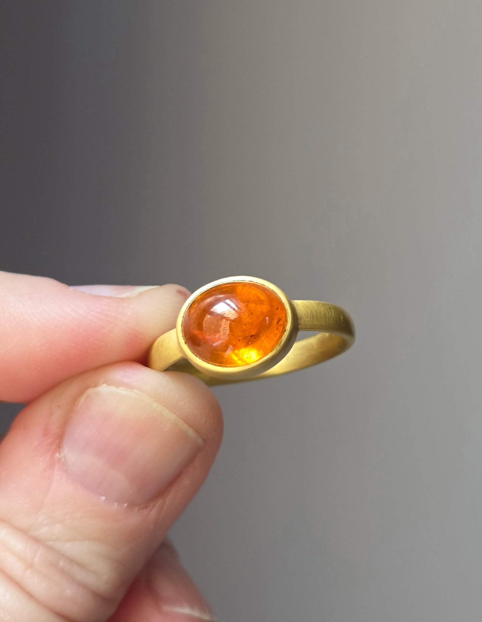 “Clementine Too” Gold and Mandarin Garnet