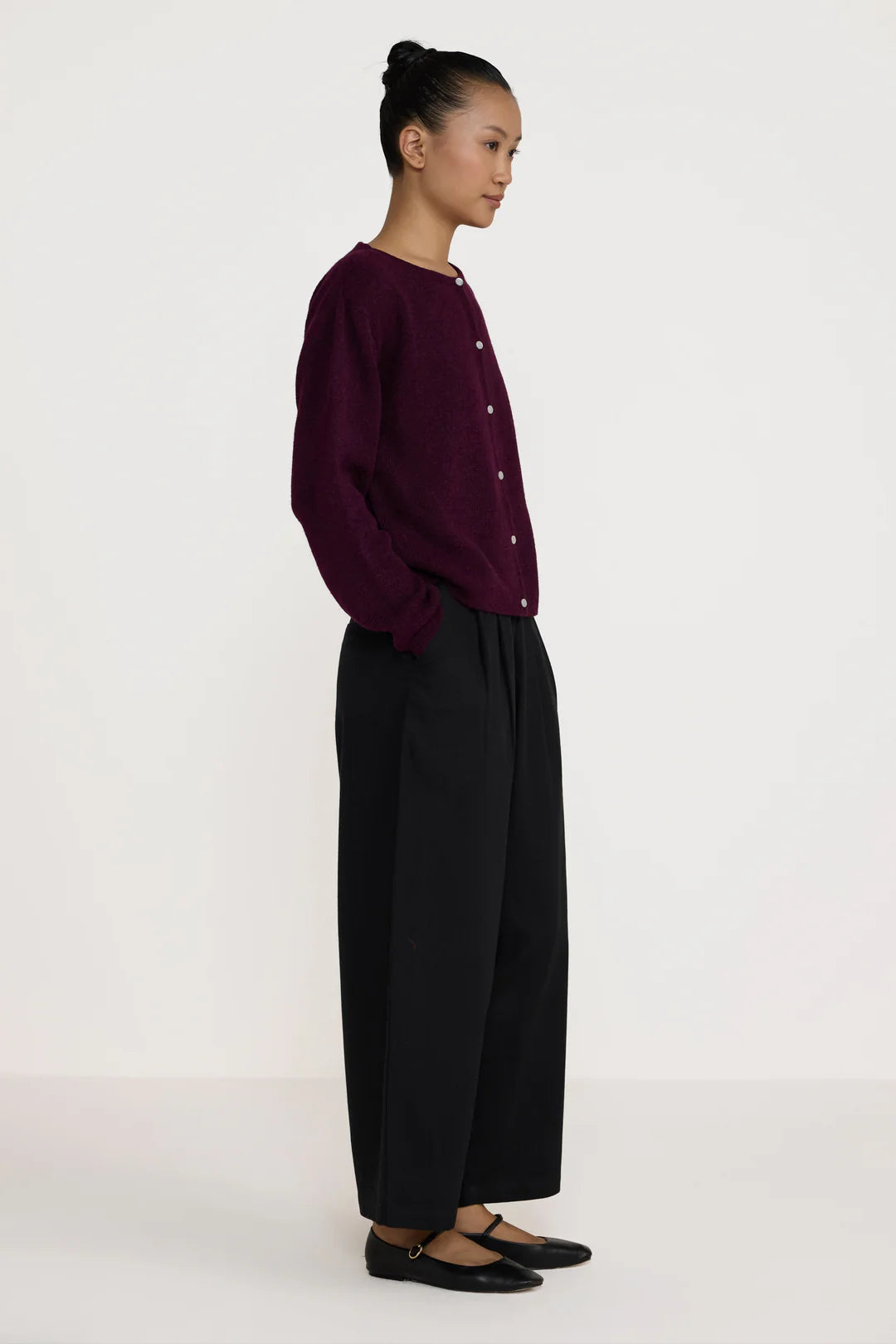 Classic Cardigan in Berry