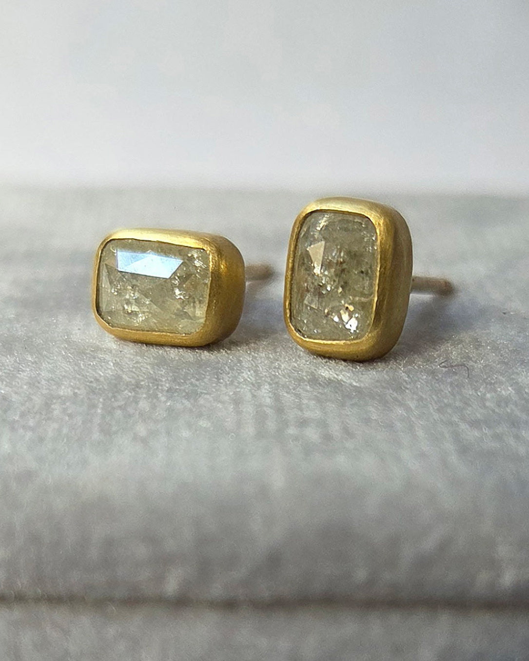 “Granita" Gold and Diamond Studs