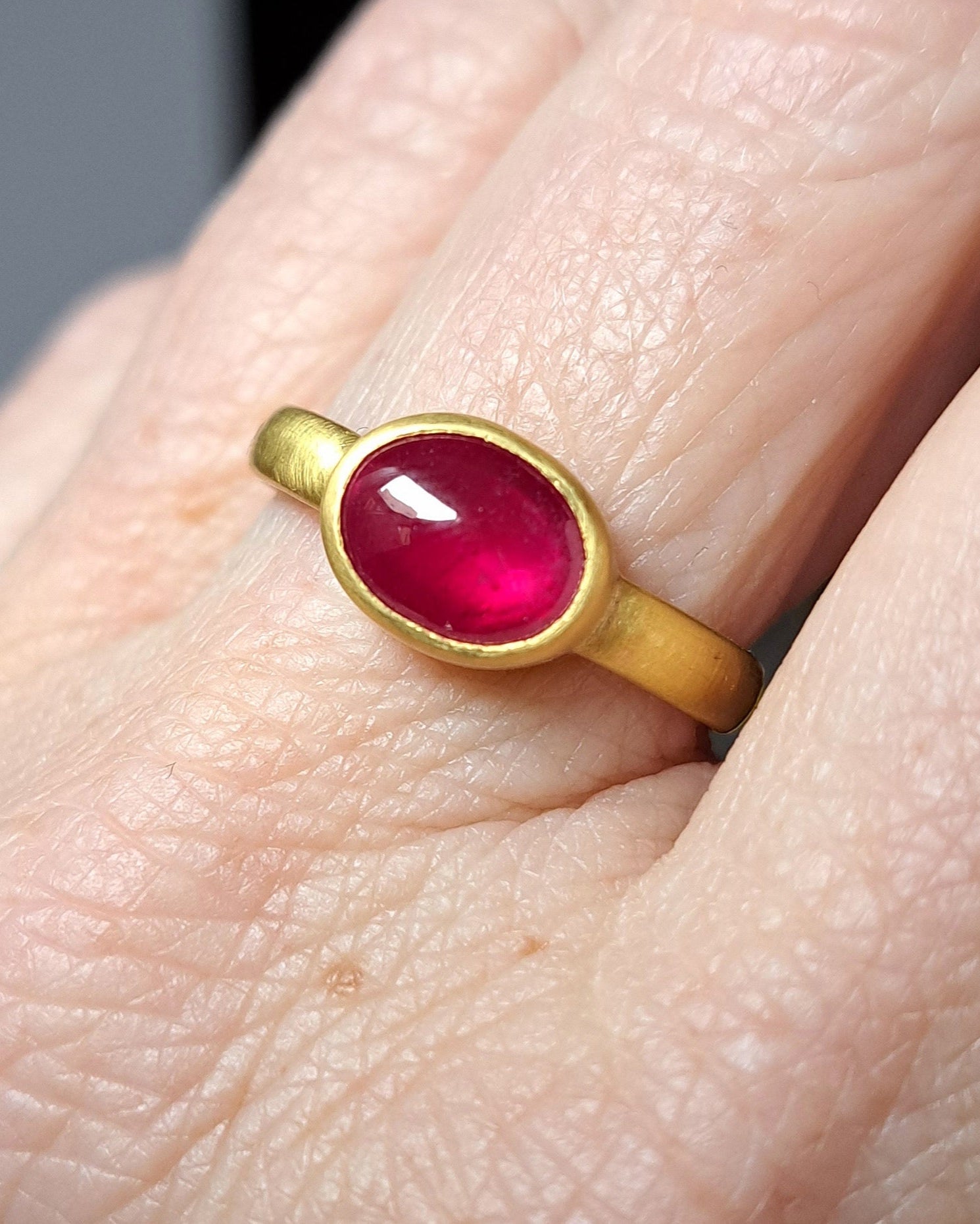 "Love at First Sight VII" Gold and Ruby Ring