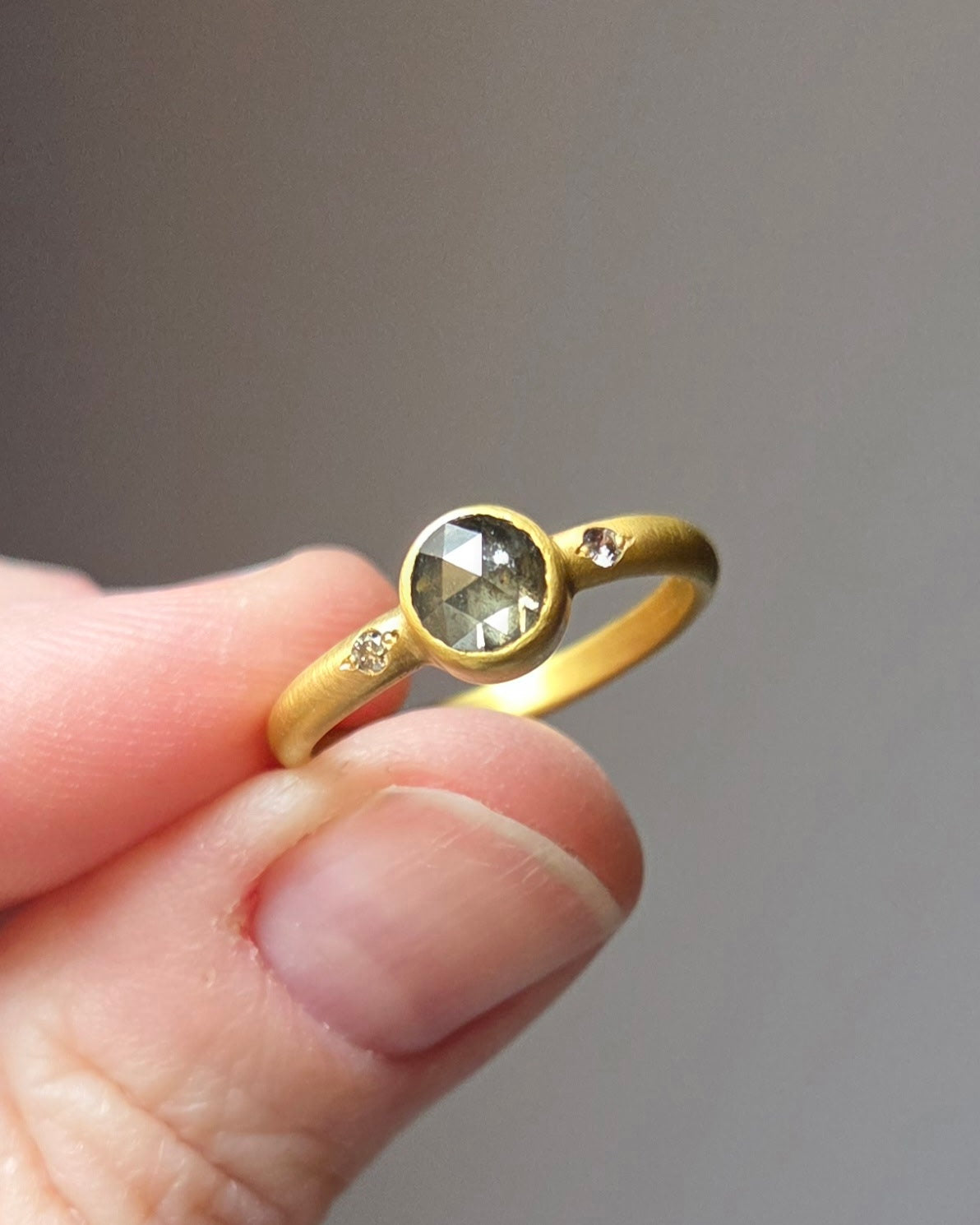 “Dis Oui VIII” Gold and Diamond Ring