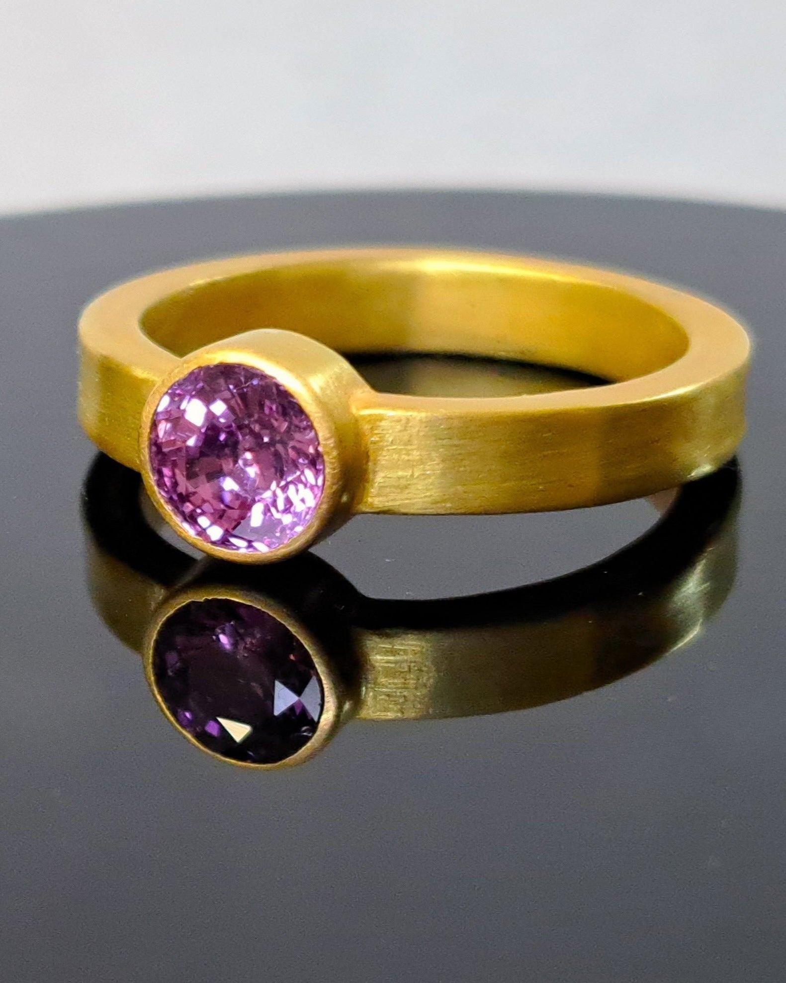 "Love at First Sight IV" Gold and Lavender Sapphire Ring