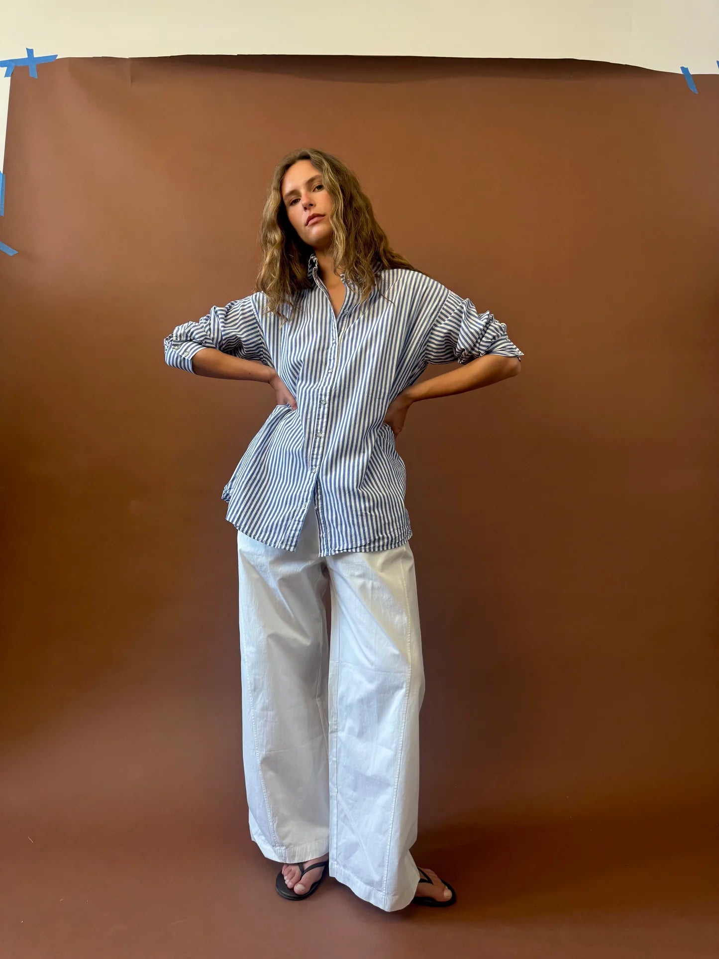 Artist Shirt in Blue Stripe