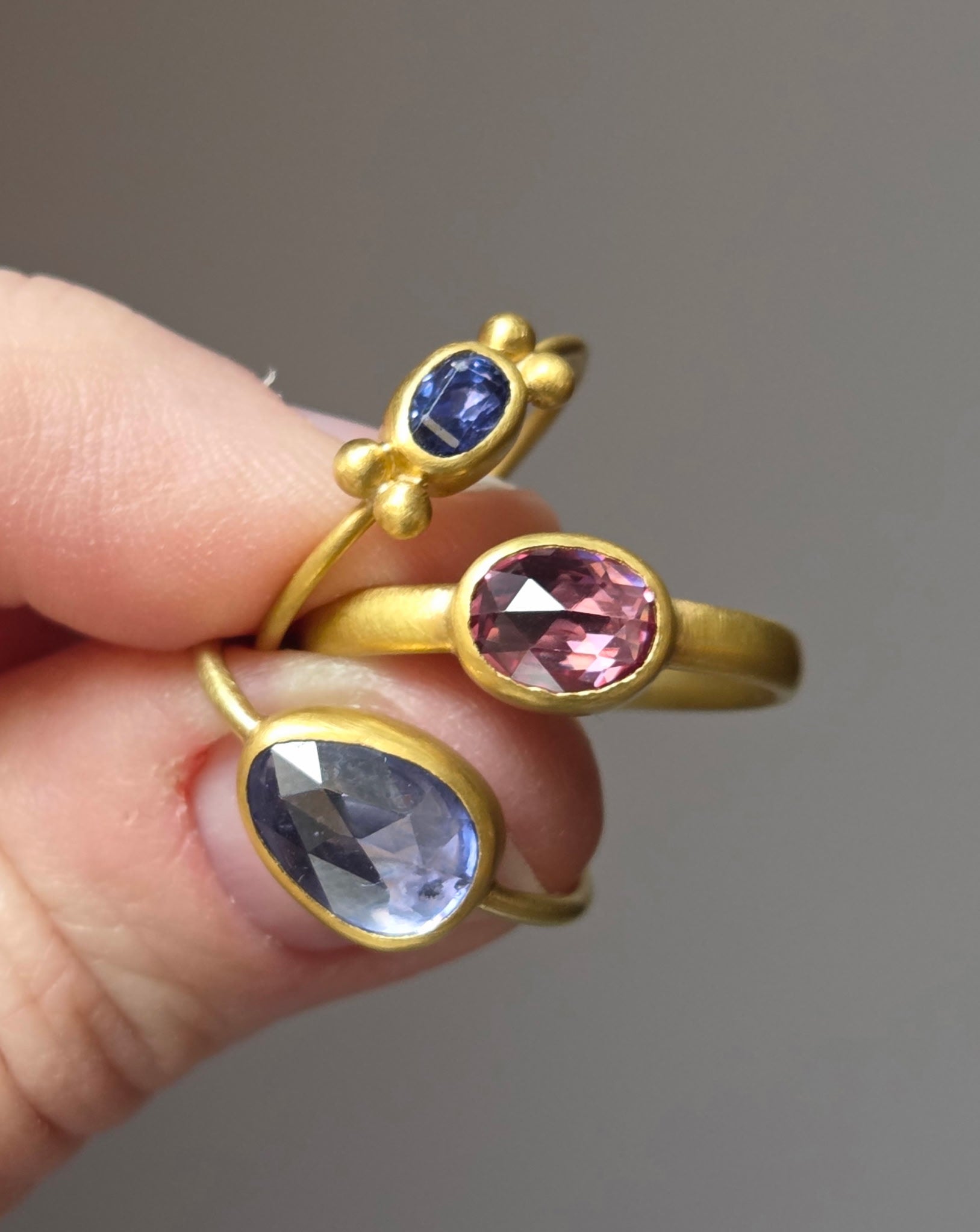 “Mood Between Us VI” Gold and Ceylon Sapphire Ring