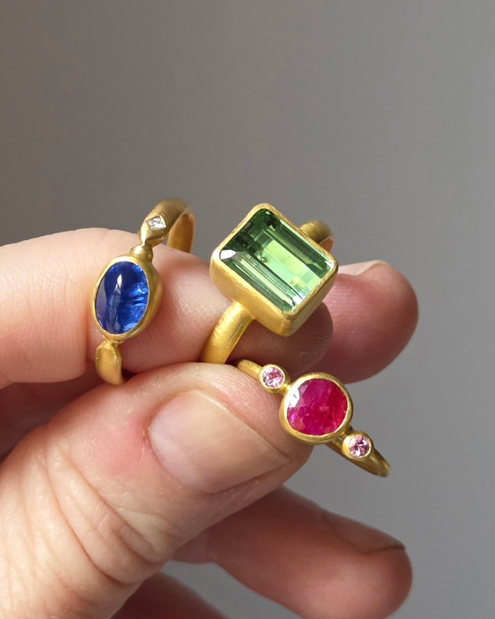 “Verdure” Gold and Tourmaline Ring