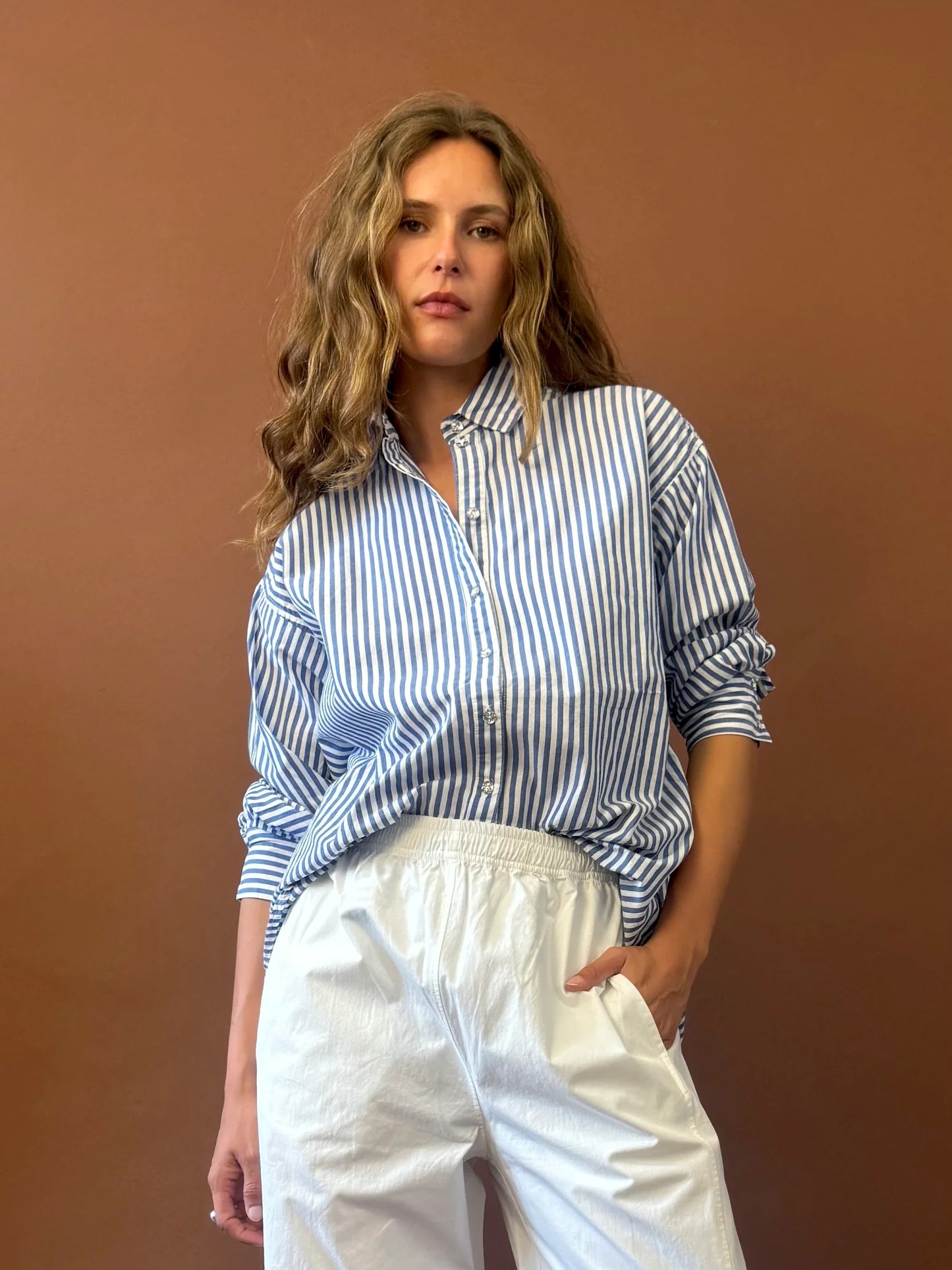 Artist Shirt in Blue Stripe