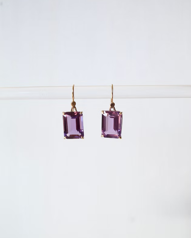 Amethyst and Gold Earrings