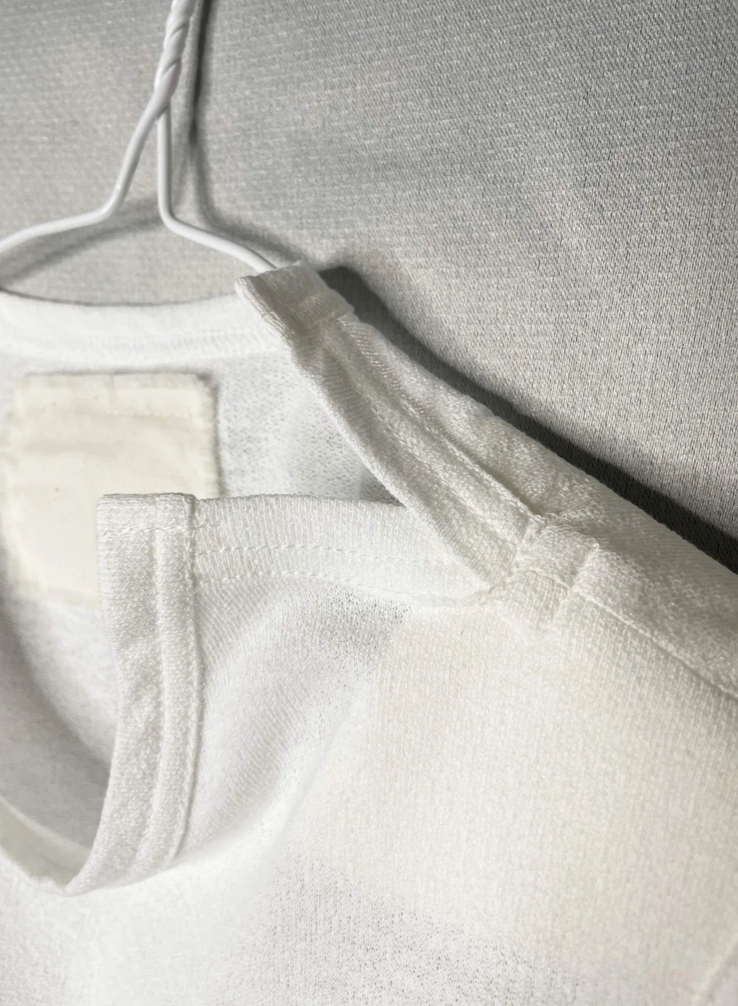 Cotton Crepe Short Sleeve Top in White
