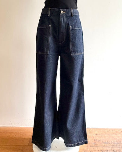 Ali Indigo Denim Pant in Dark Wash