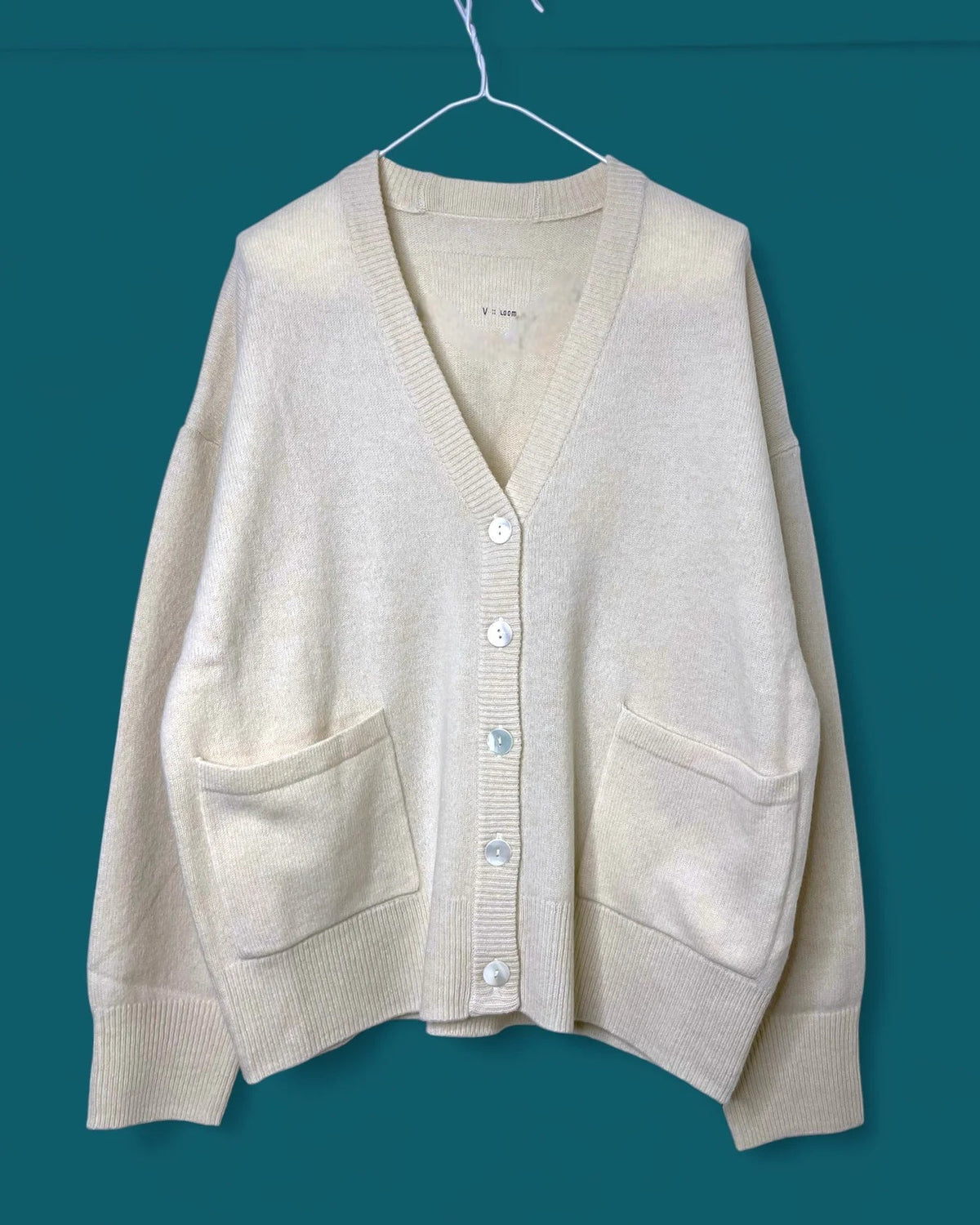 Merino Cardigan in Natural