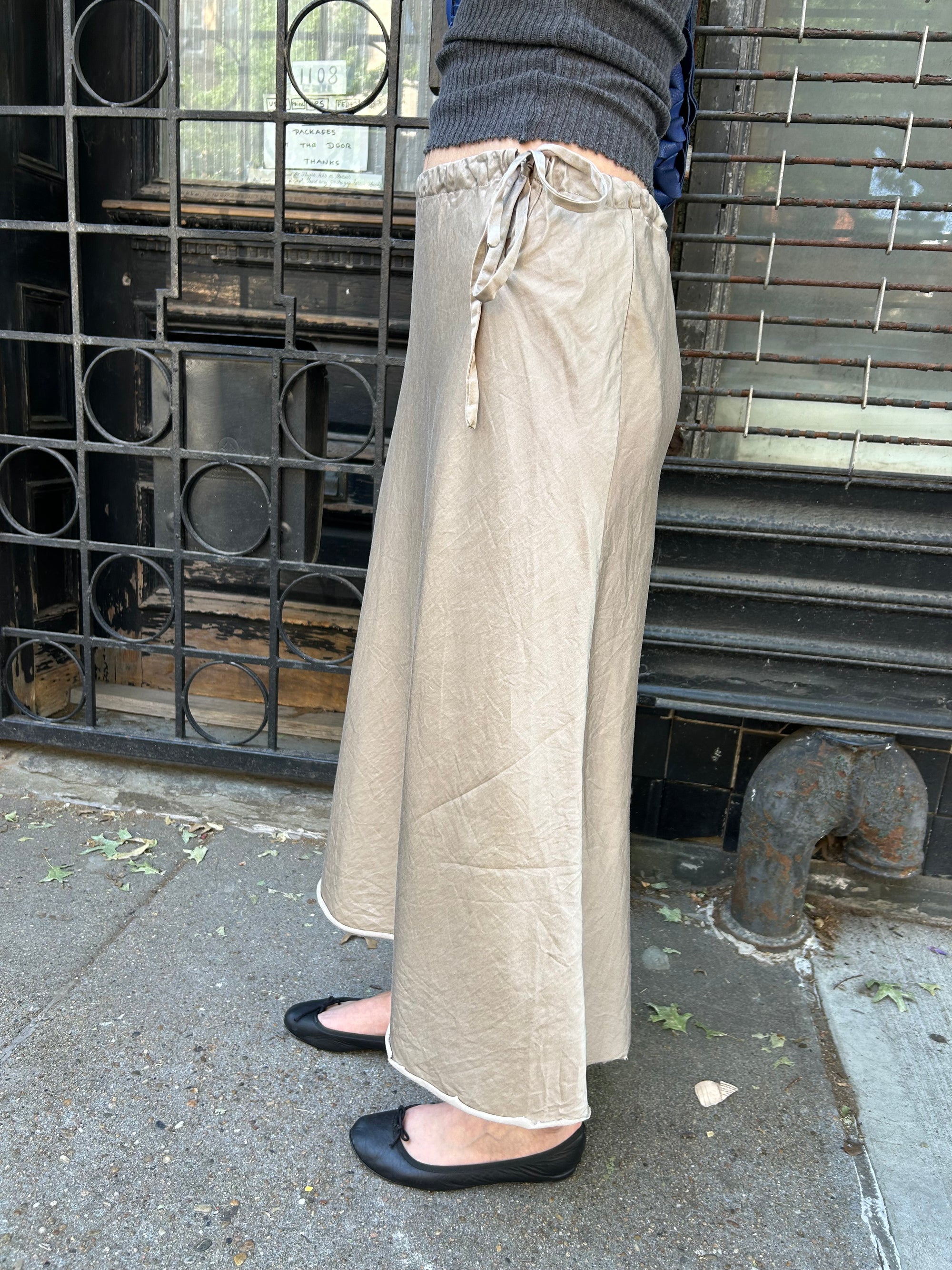 Bias-Cut Midi Skirt in Shadow Silk