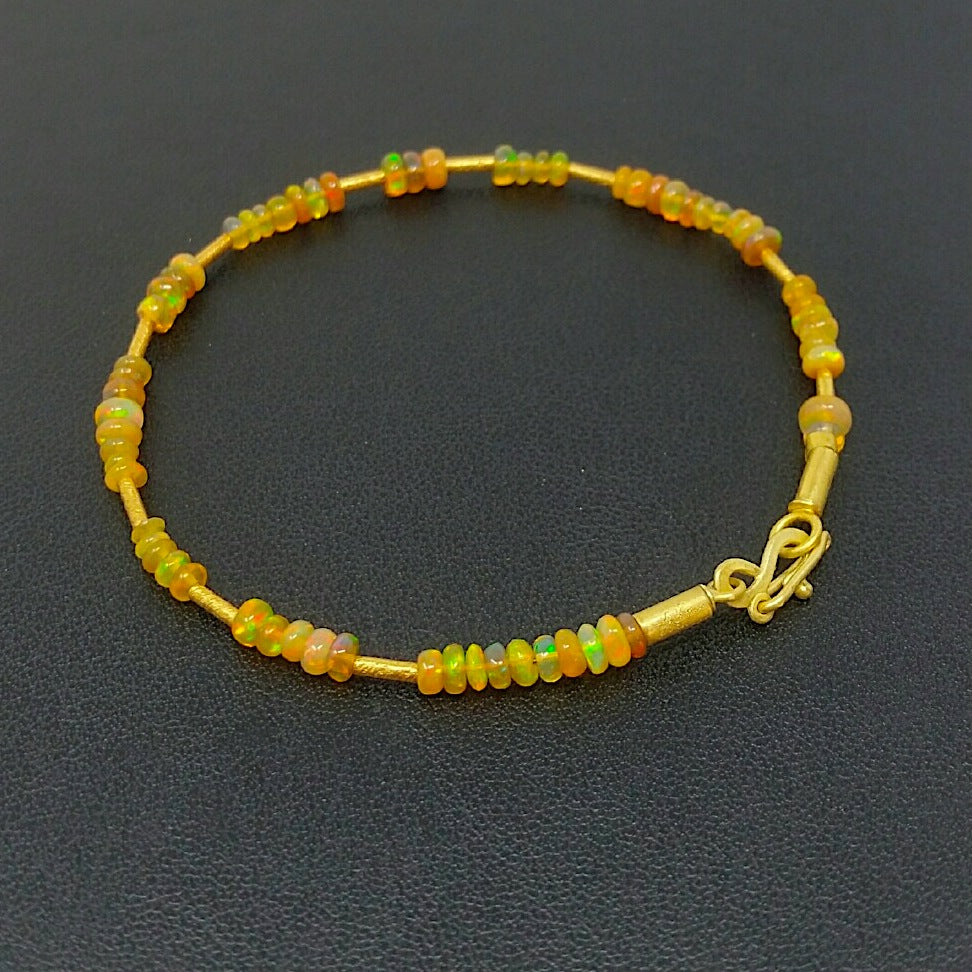 "Miel" Gold and Ethiopian Opal Bracelet