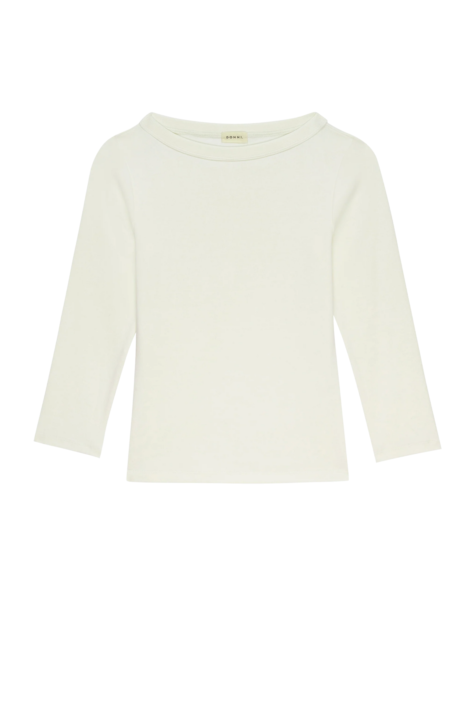 The Baby Rib Boat Neck in Creme