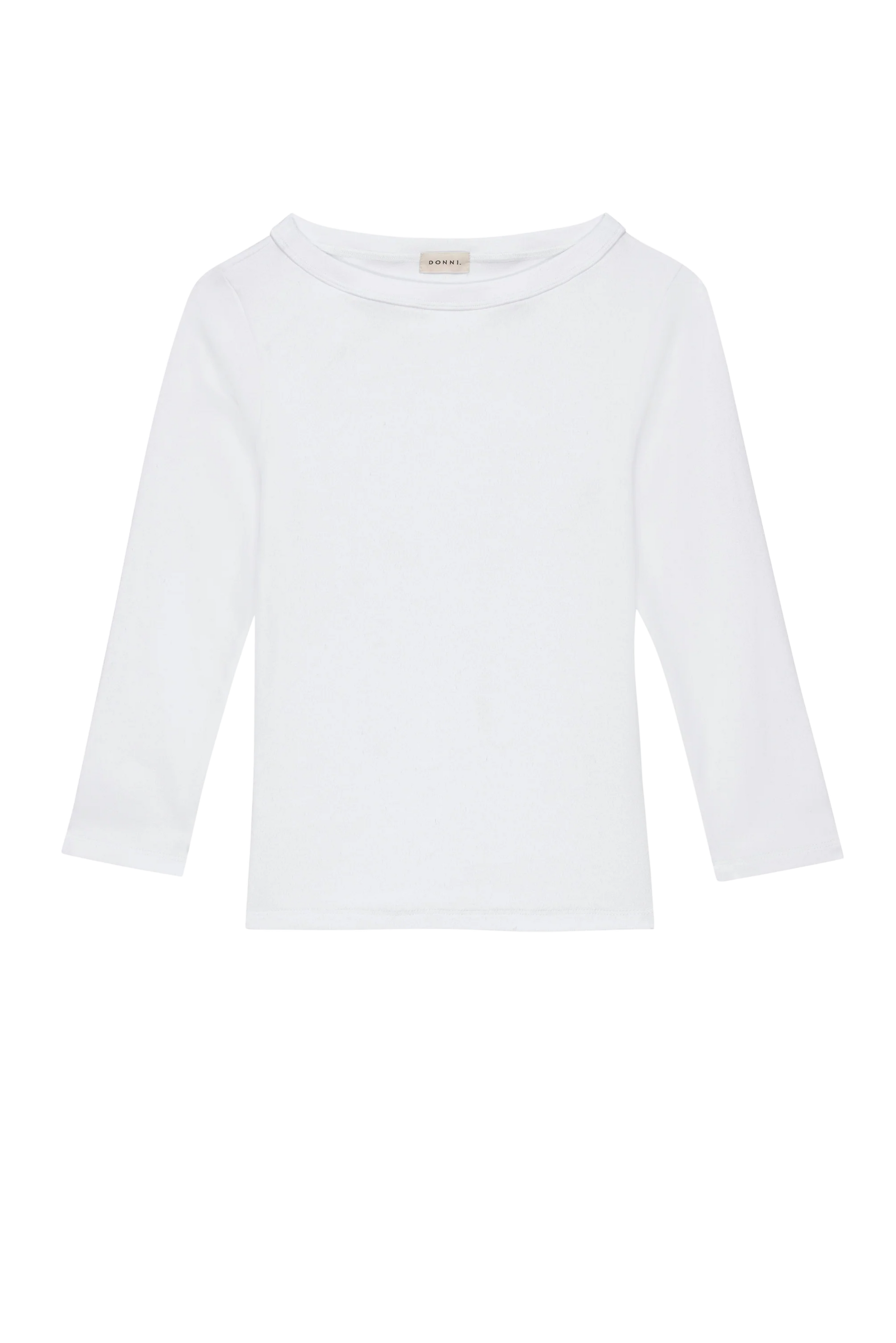 The Baby Rib Boat Neck in Powder