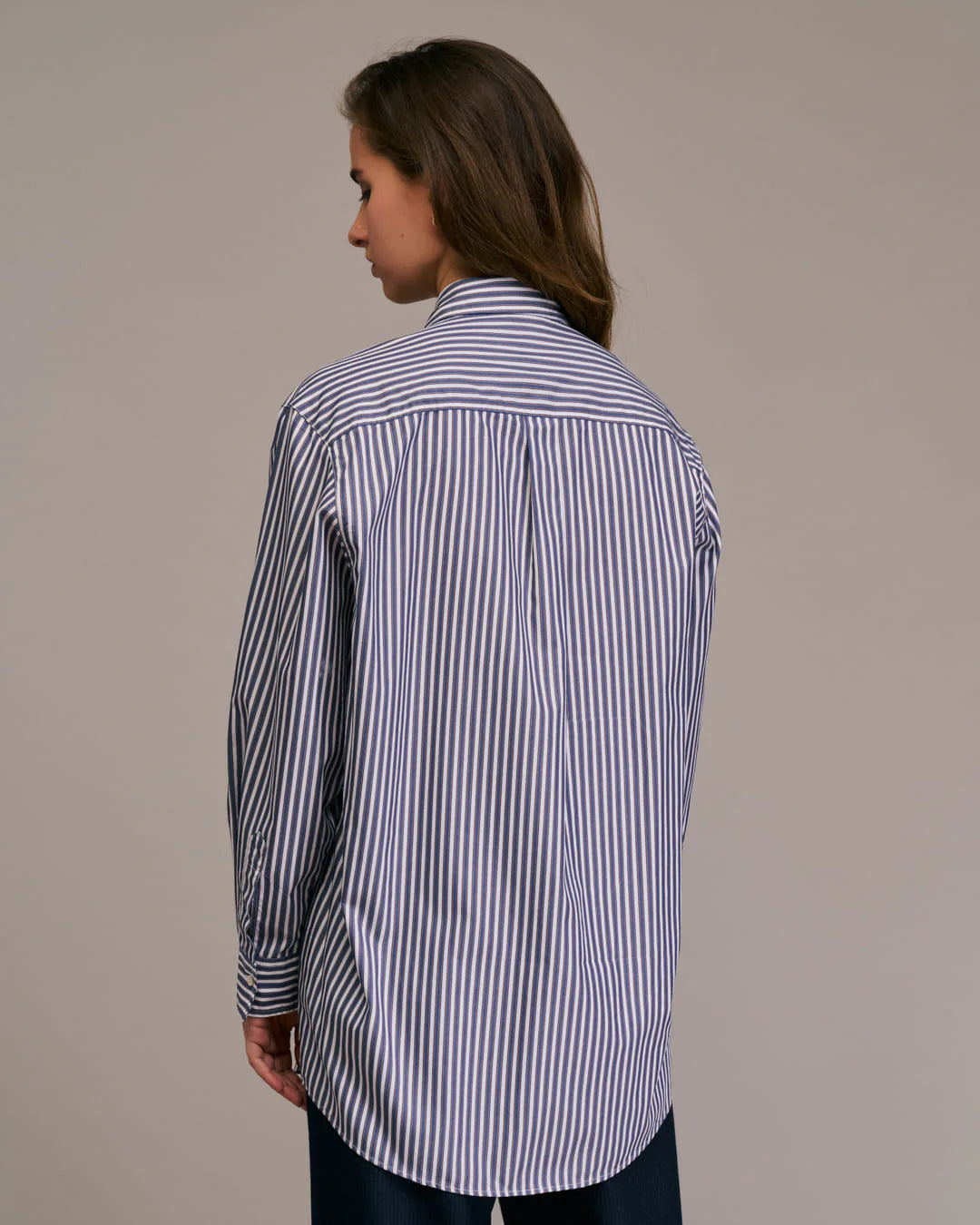 Camela Shirt in Blanc/Marine/Prune
