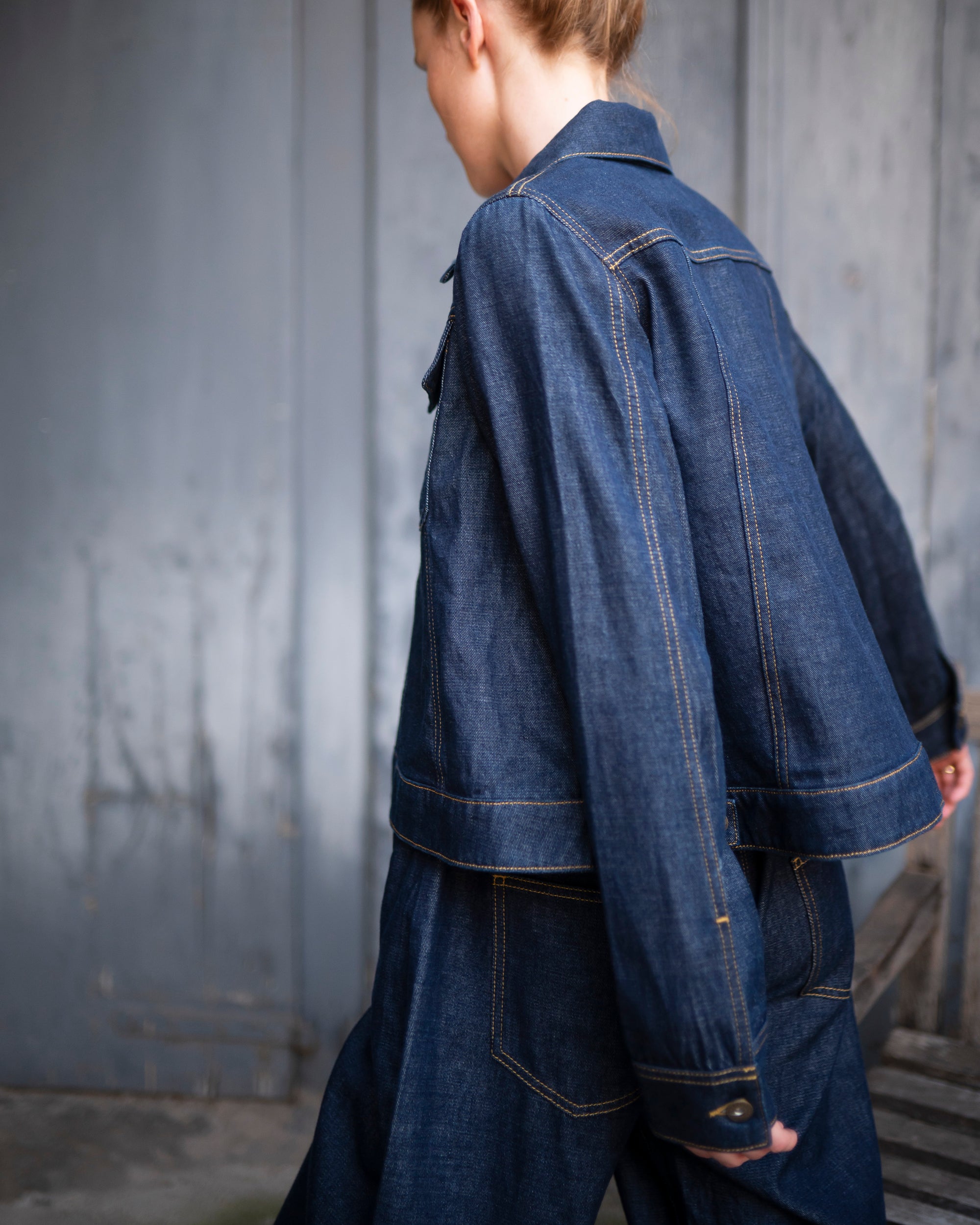 Type 165 Cheekie Jacket in Light Denim Rinse