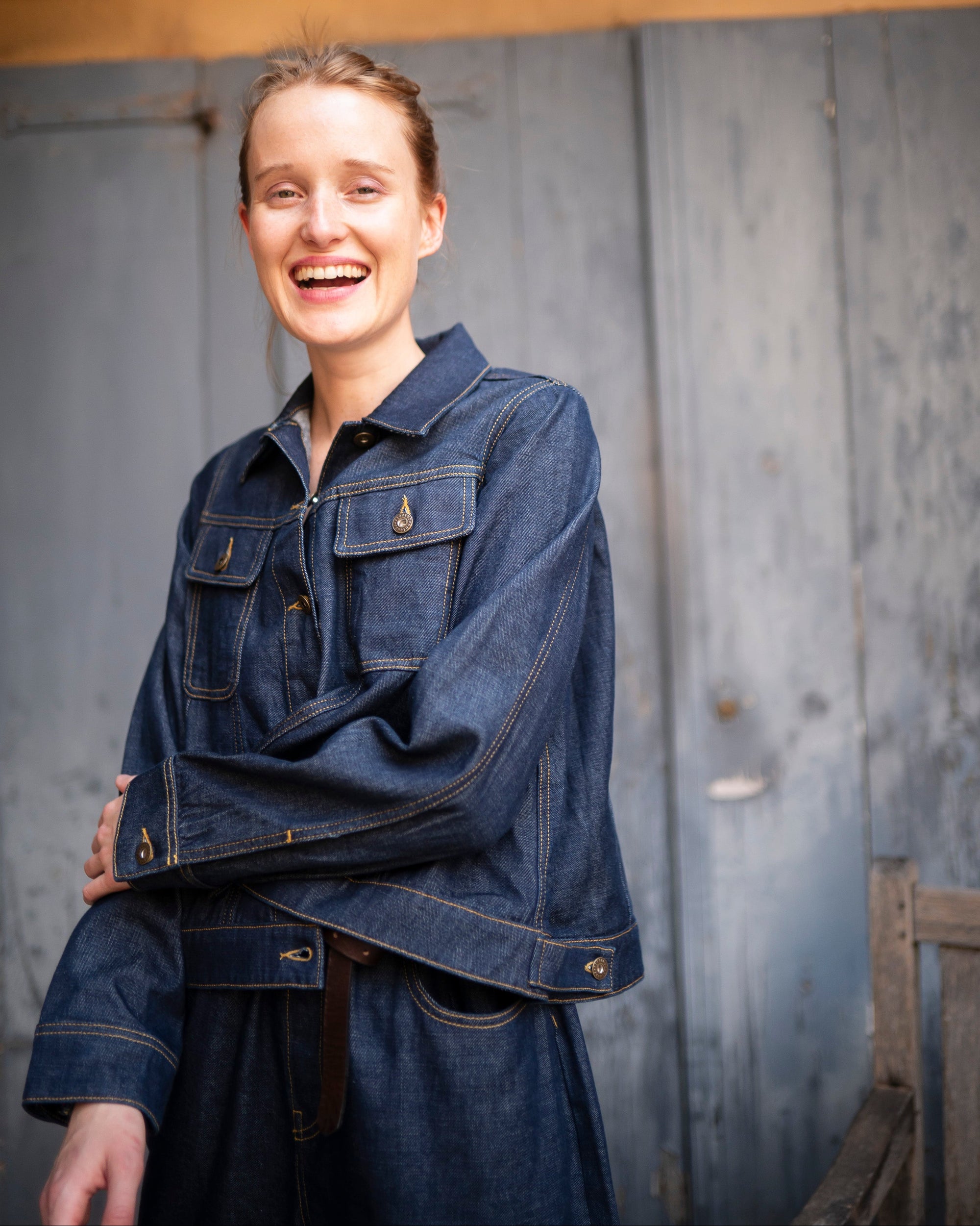 Type 165 Cheekie Jacket in Light Denim Rinse