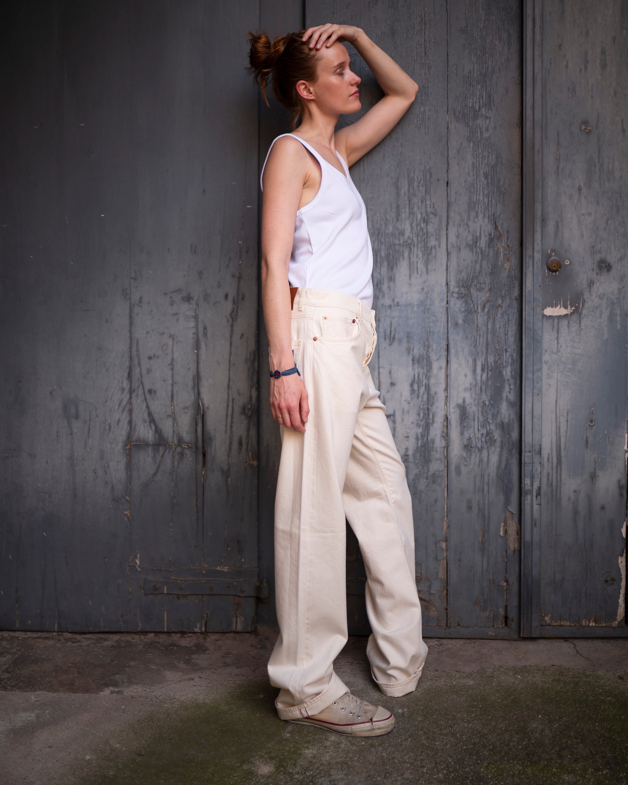 Type 18 Relaxed Selvedge Denim in Ecru