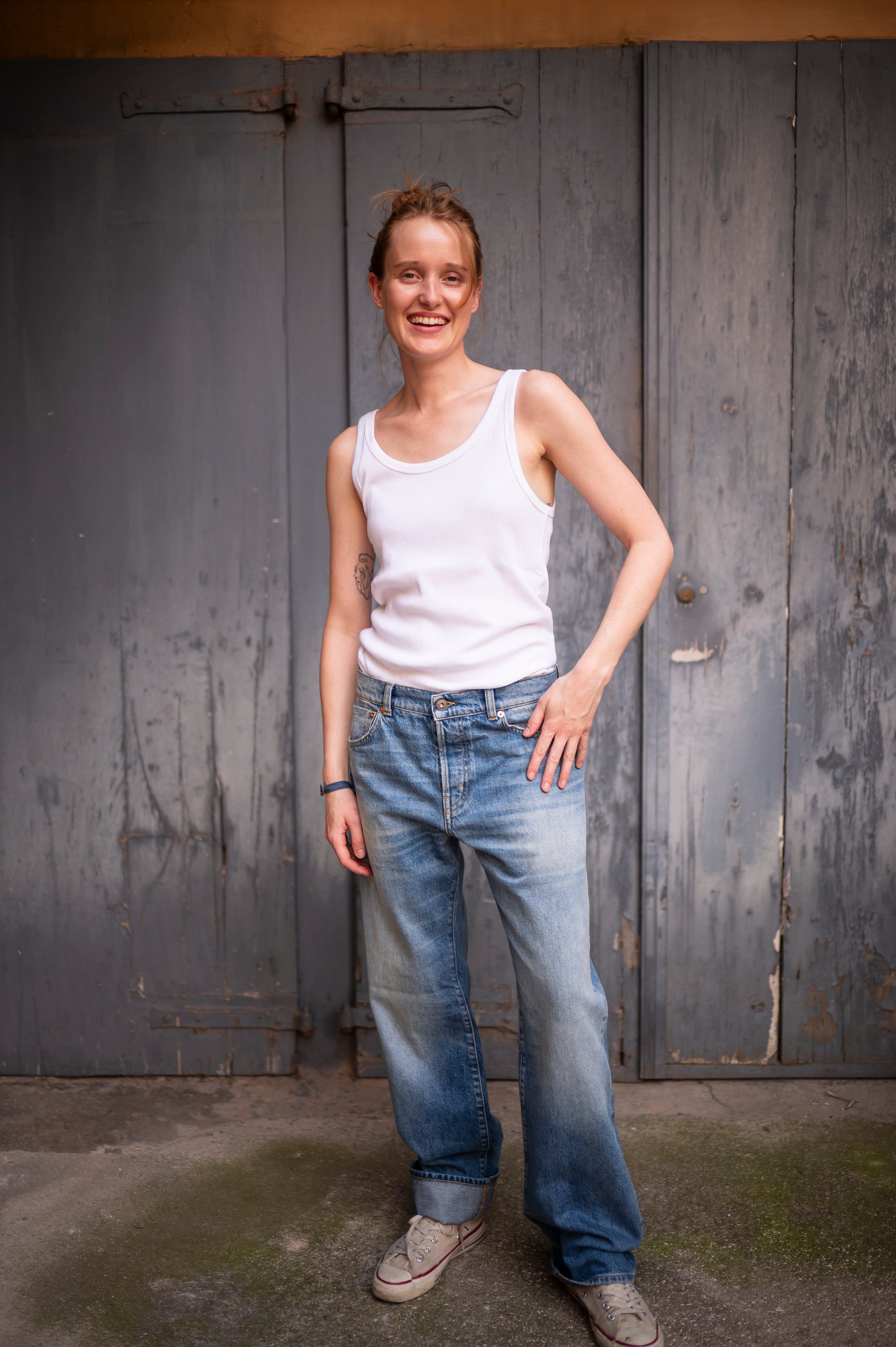 Type 18 Relaxed Selvedge Denim in Vintage Light Blue