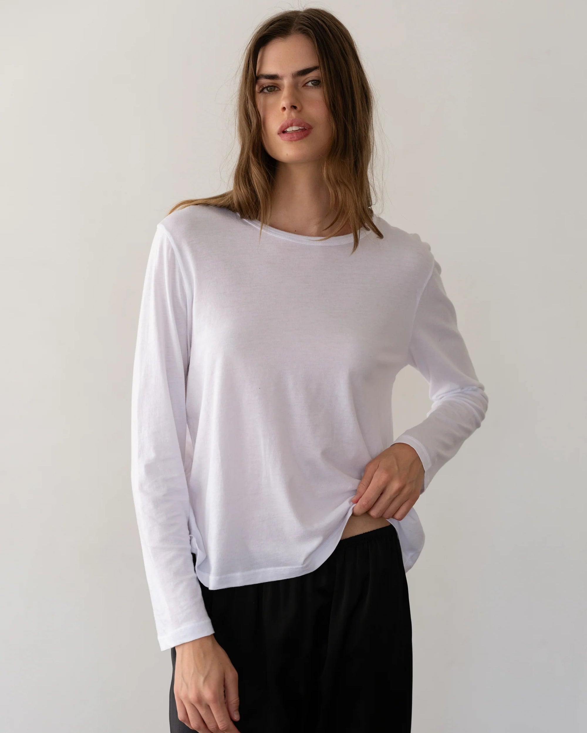 The Jersey Long Sleeve in Powder
