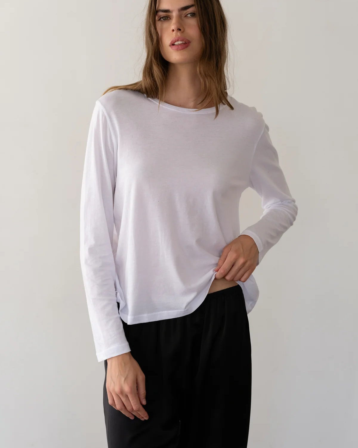 The Jersey Long Sleeve in Powder