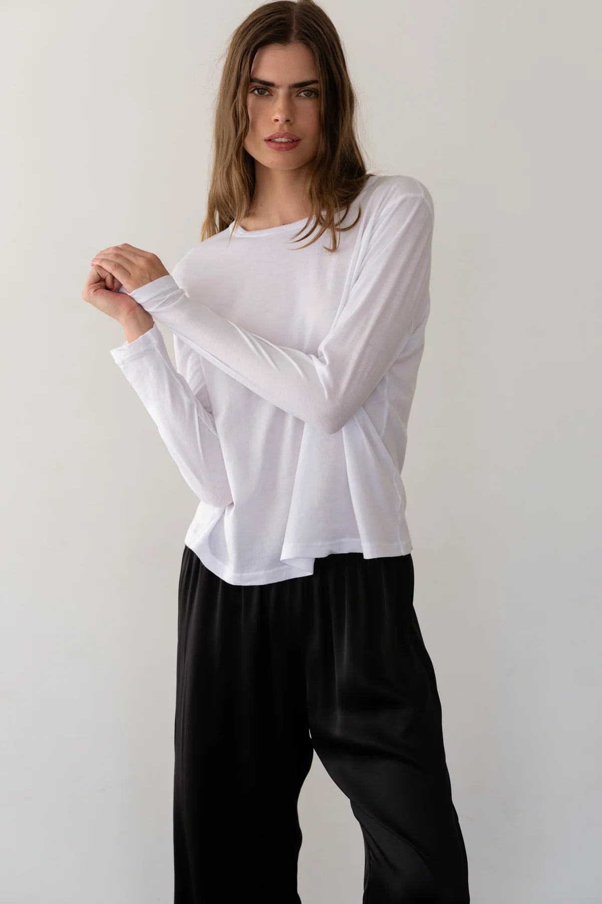 The Jersey Long Sleeve in Powder