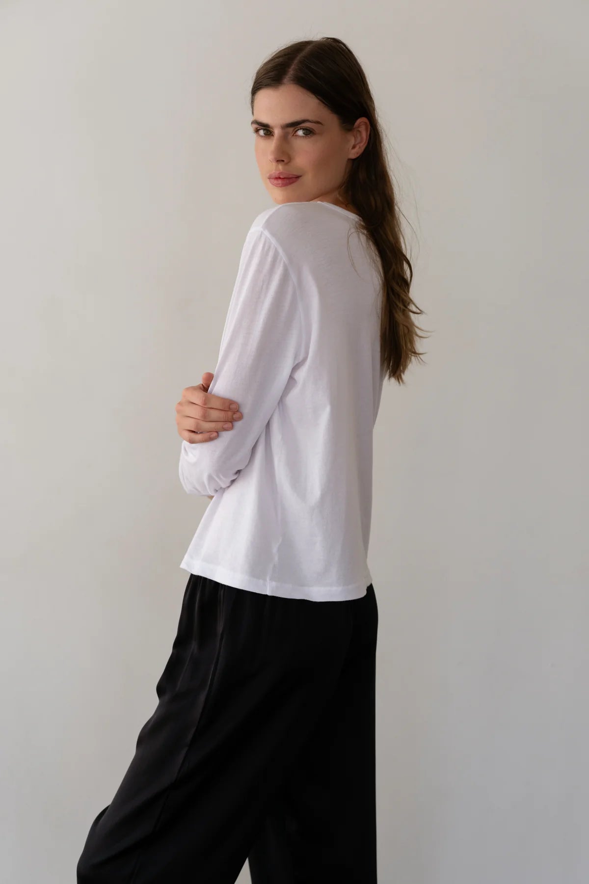 The Jersey Long Sleeve in Powder