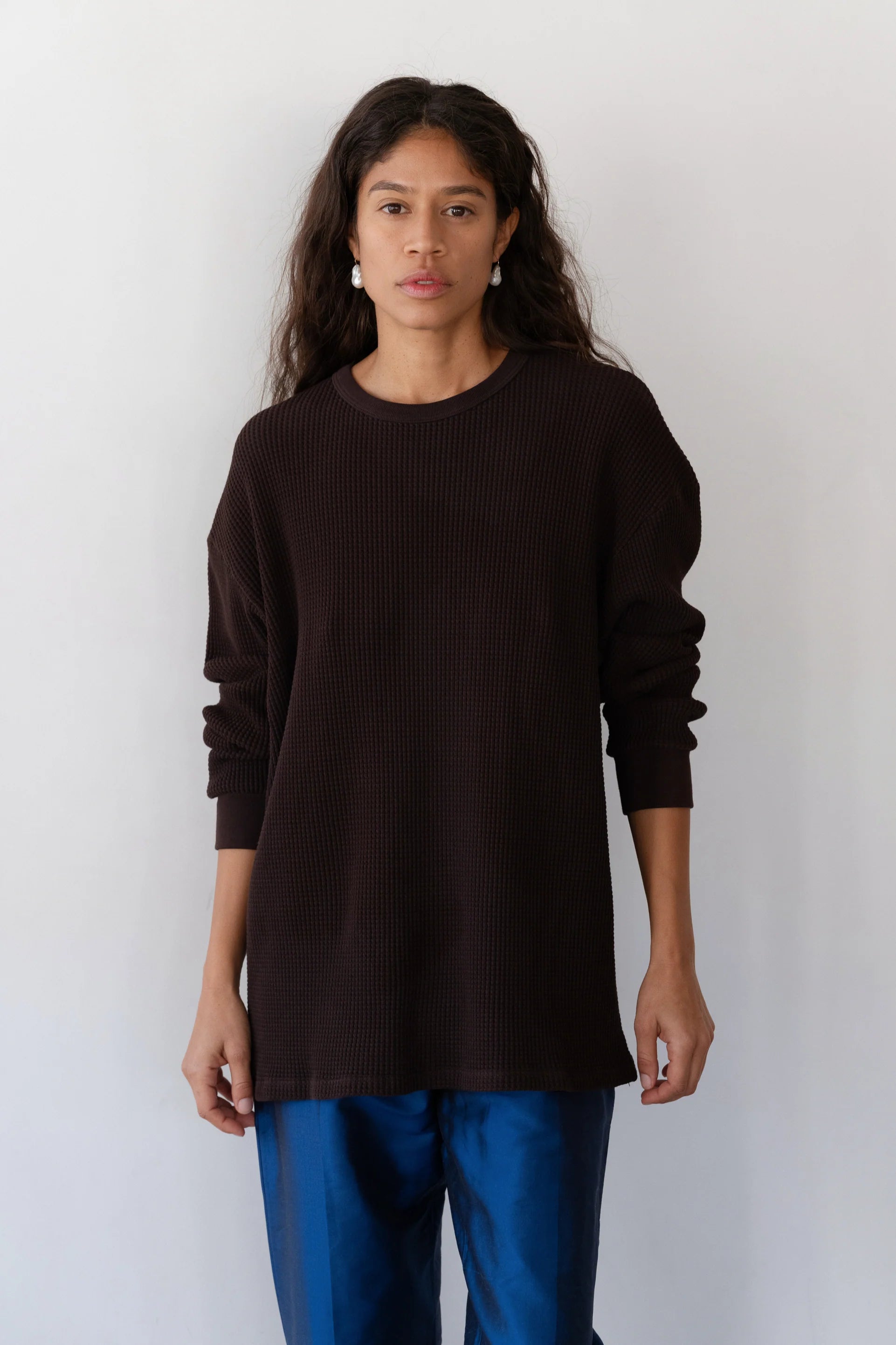 The Thermal Crewneck in Espresso