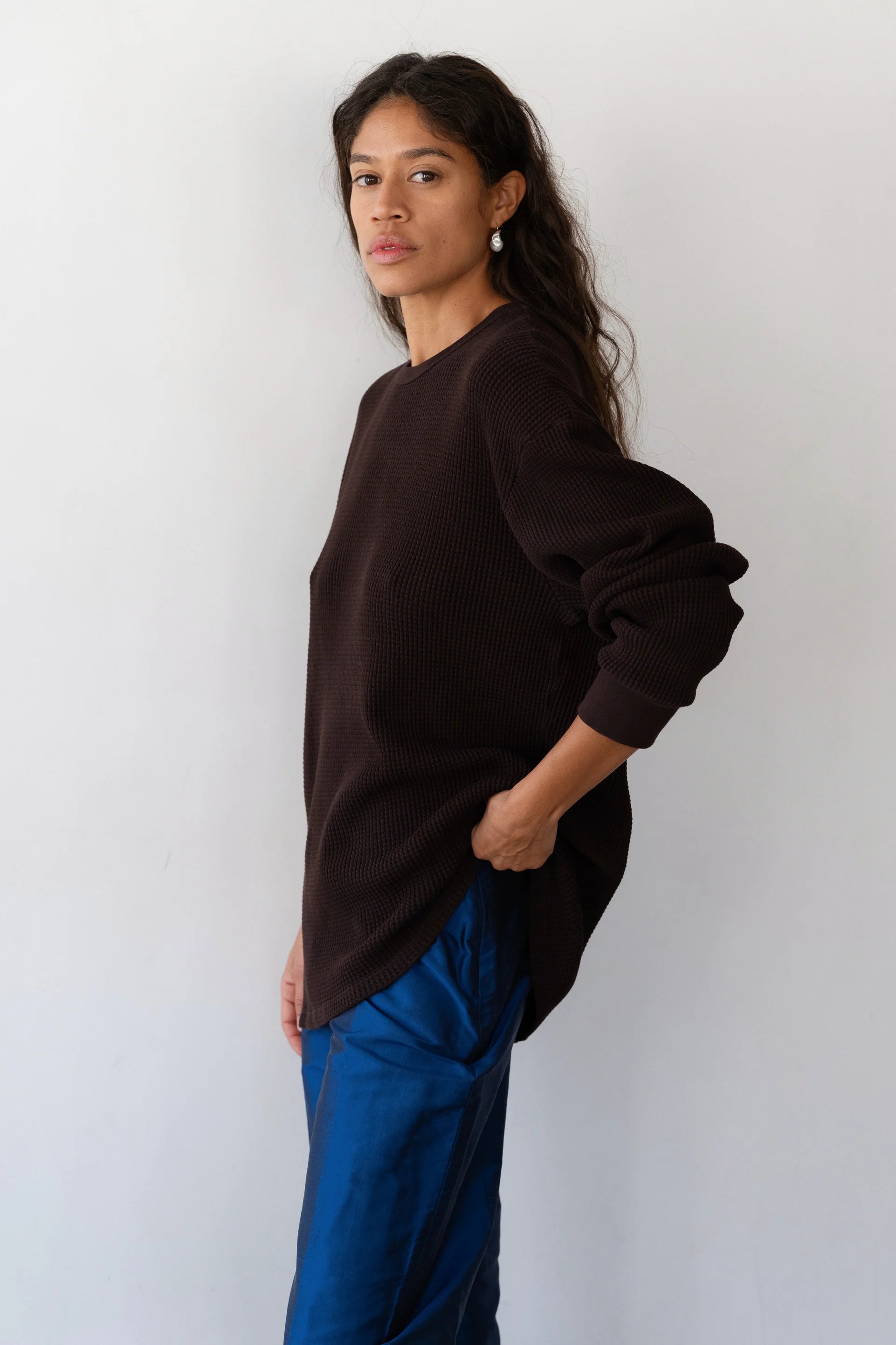 The Thermal Crewneck in Espresso