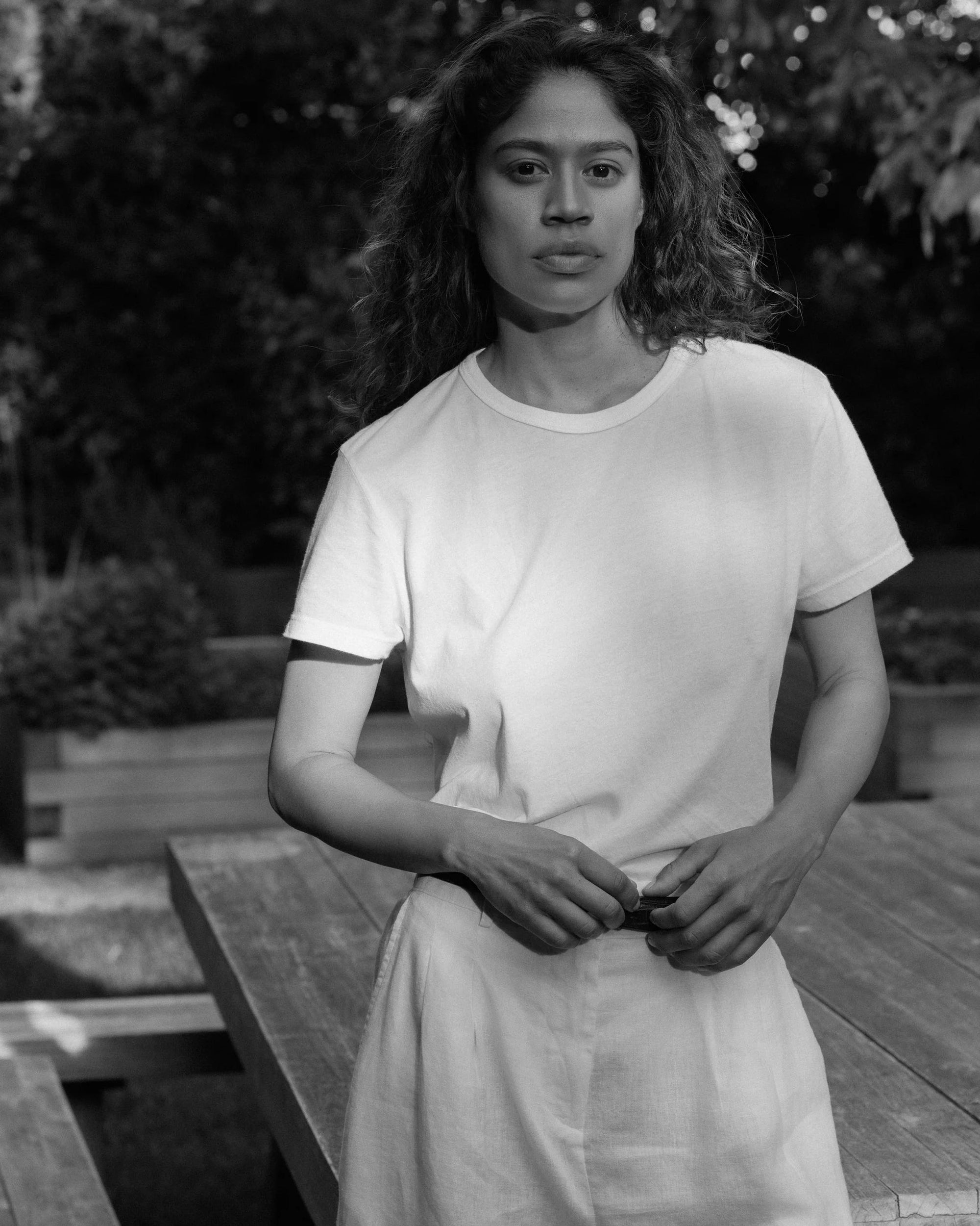 The Jersey Tee in Powder