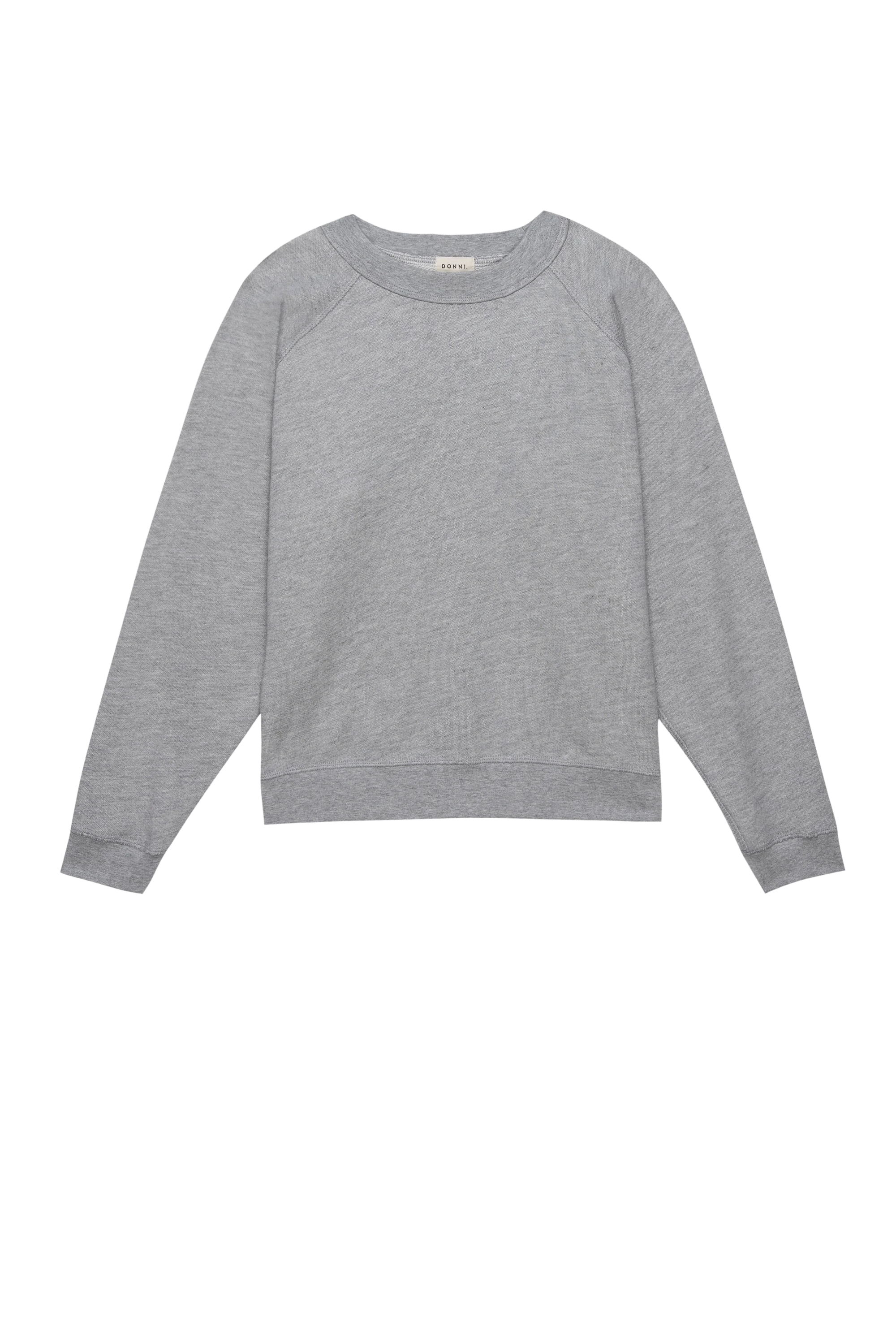 The Eco-Terry Crewneck in Heather Grey