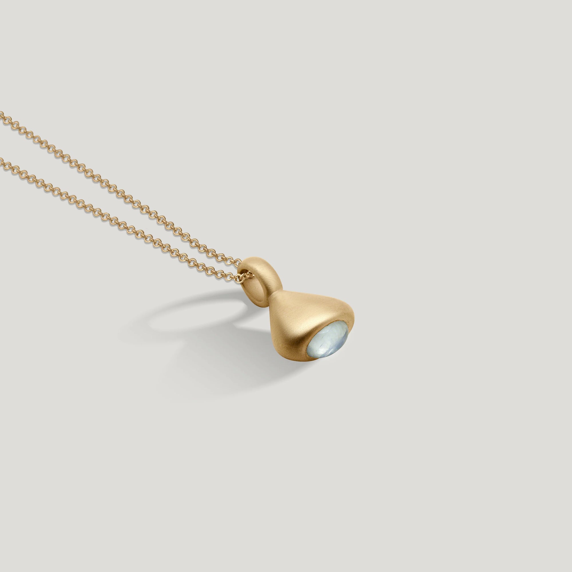 Pendulum Charm No.3 in 14k Gold and Moonstone