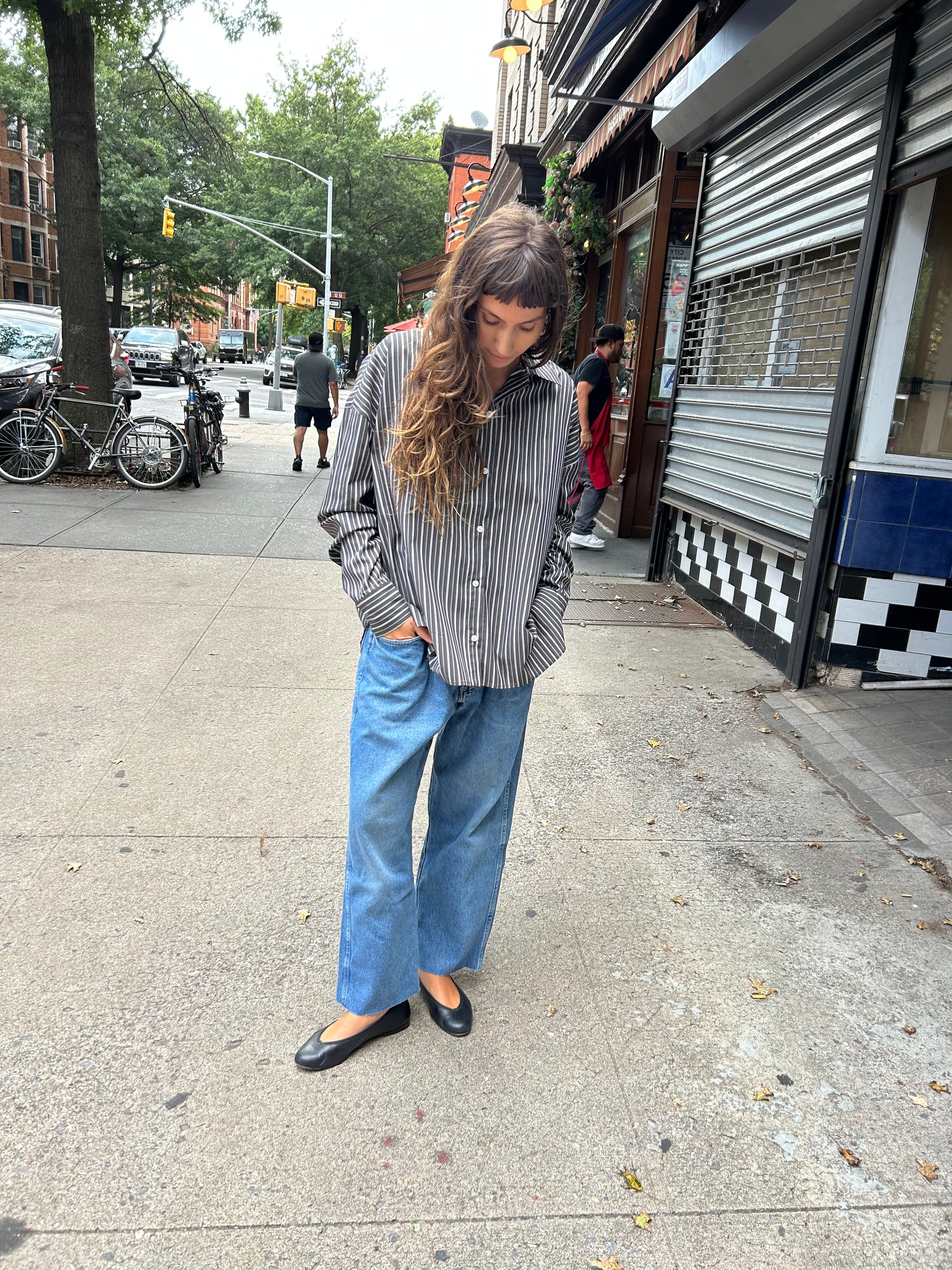 Upcycled Pleat Front Denim
