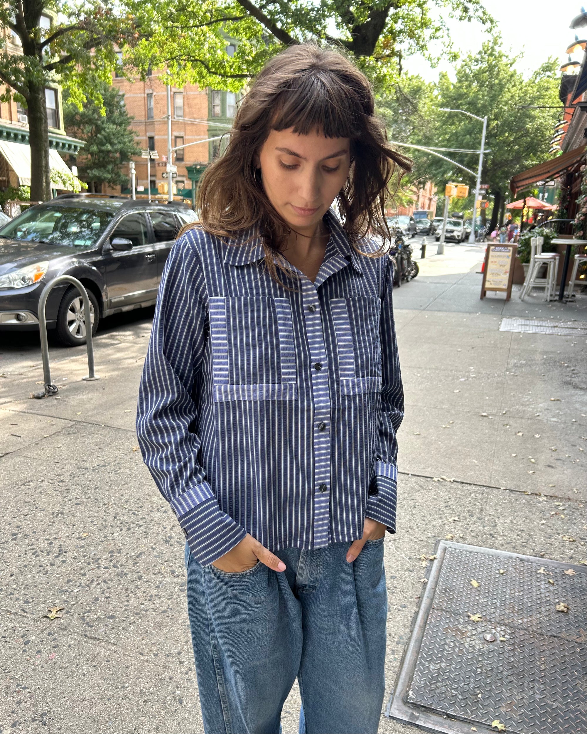 Hotel Stripe Shirt in Blue