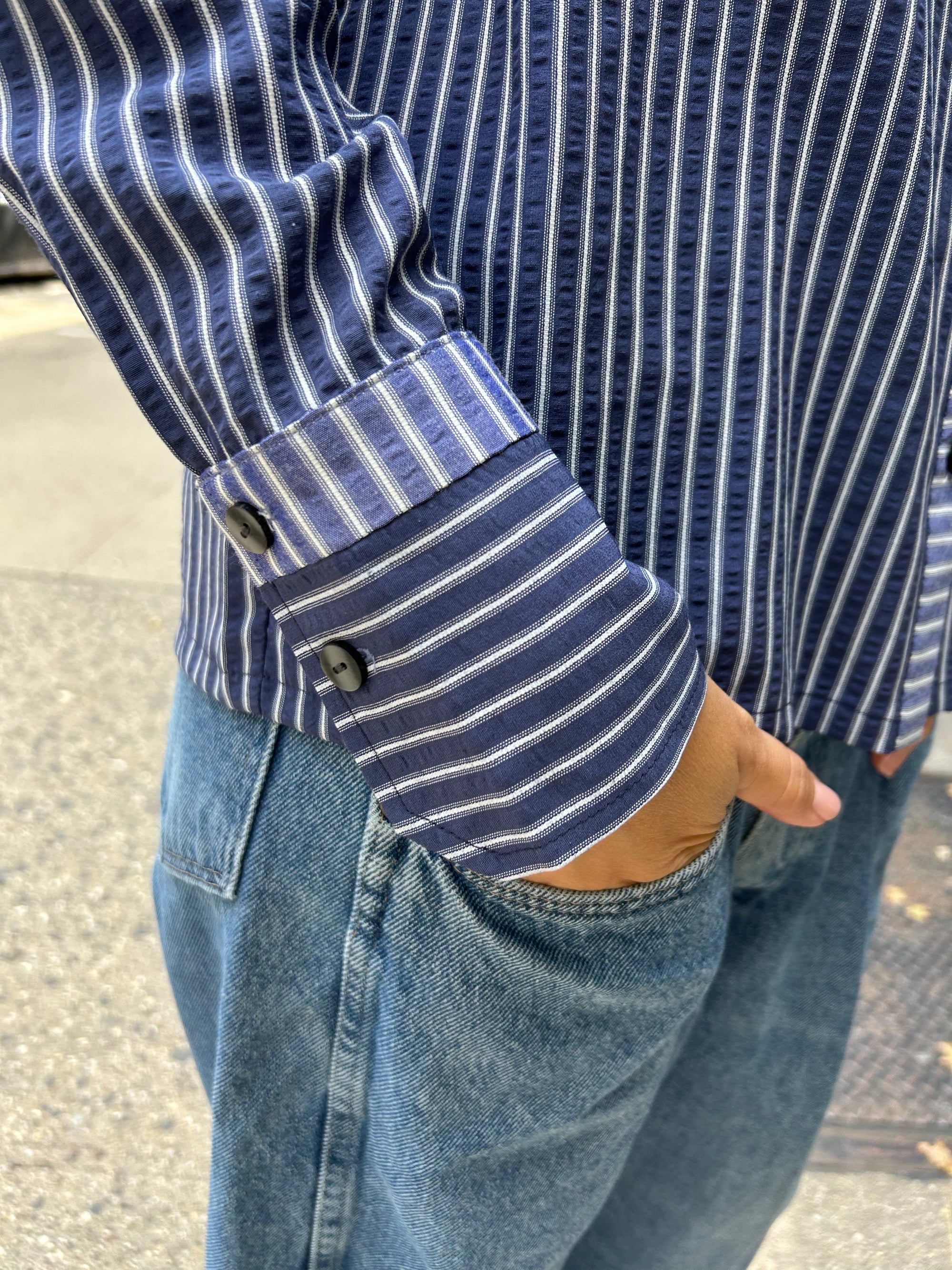 Hotel Stripe Shirt in Blue