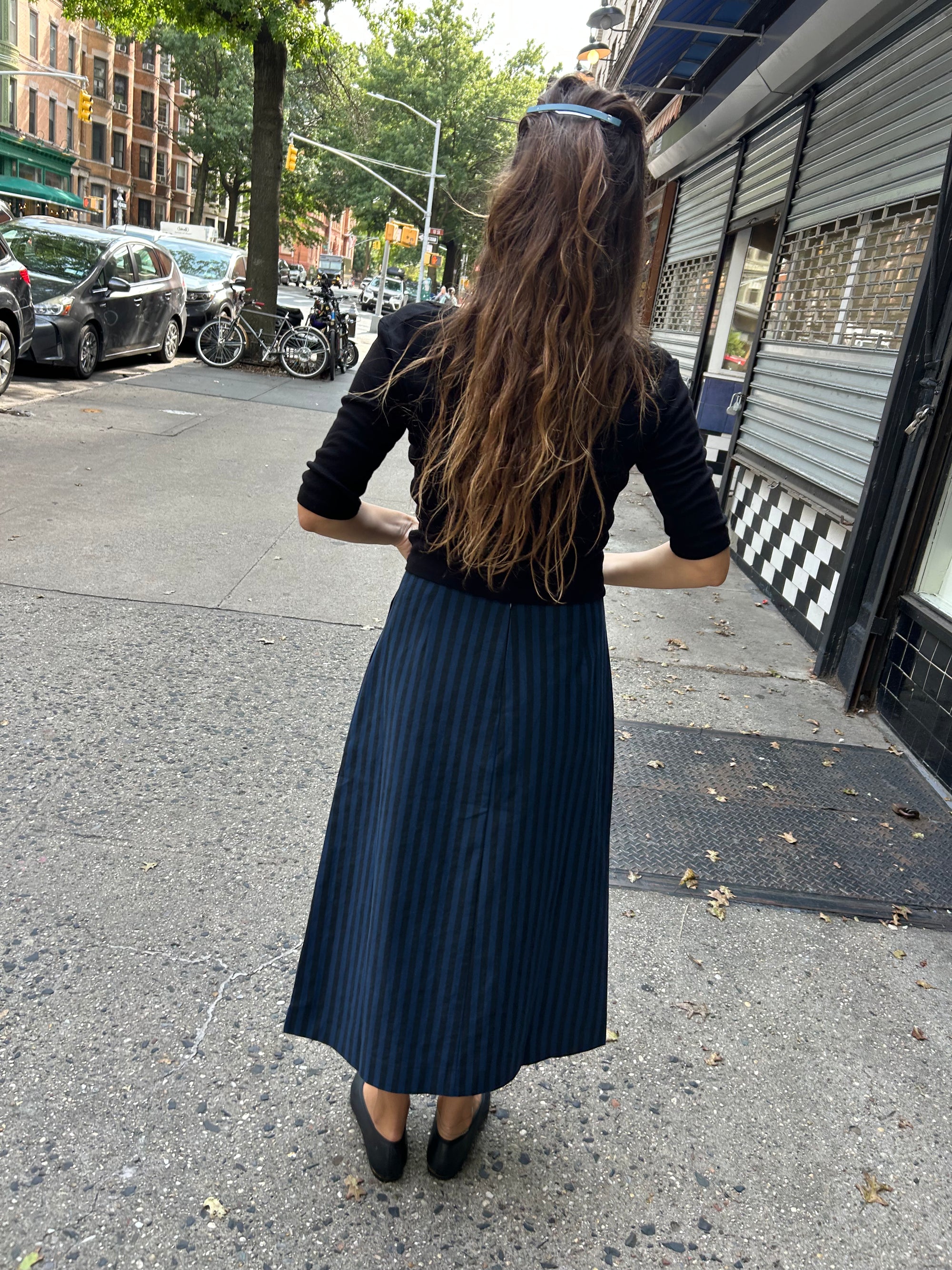 Barn Skirt in Marine/Black