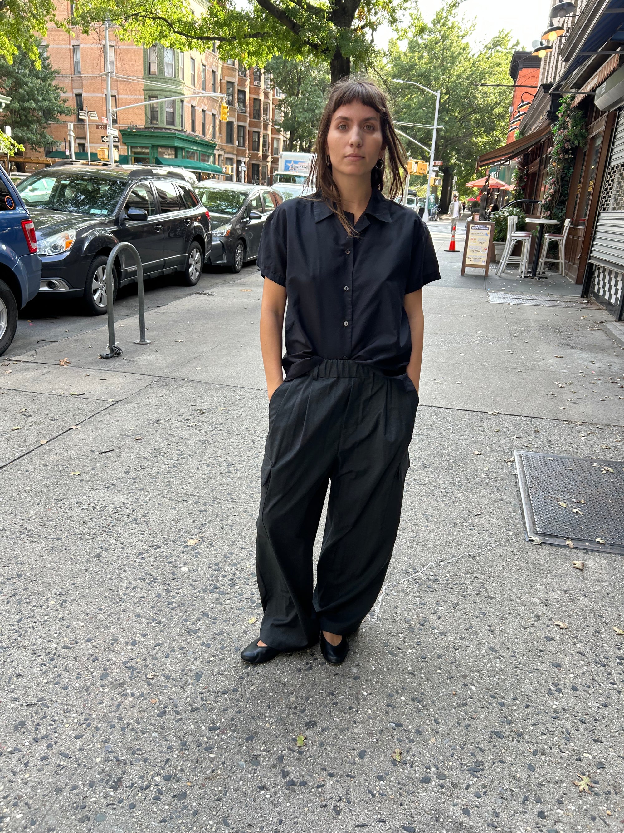 Clover Woven Pant in Charcoal