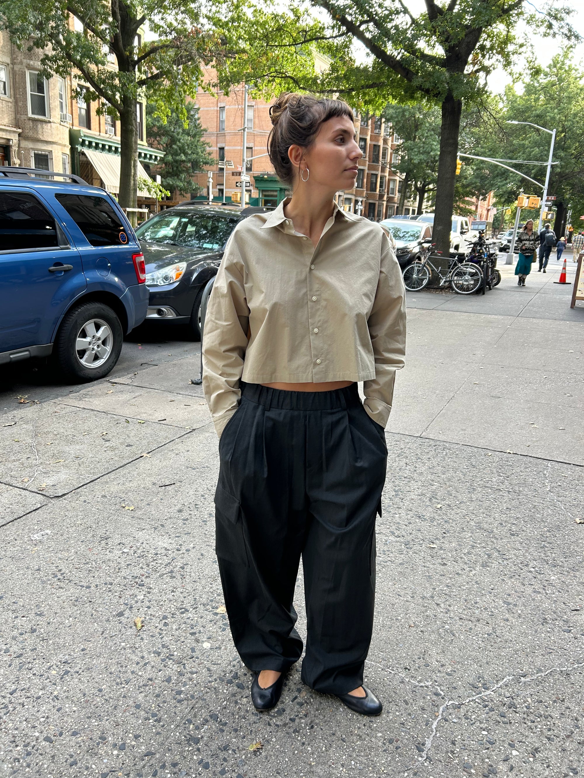 Clover Woven Pant in Charcoal
