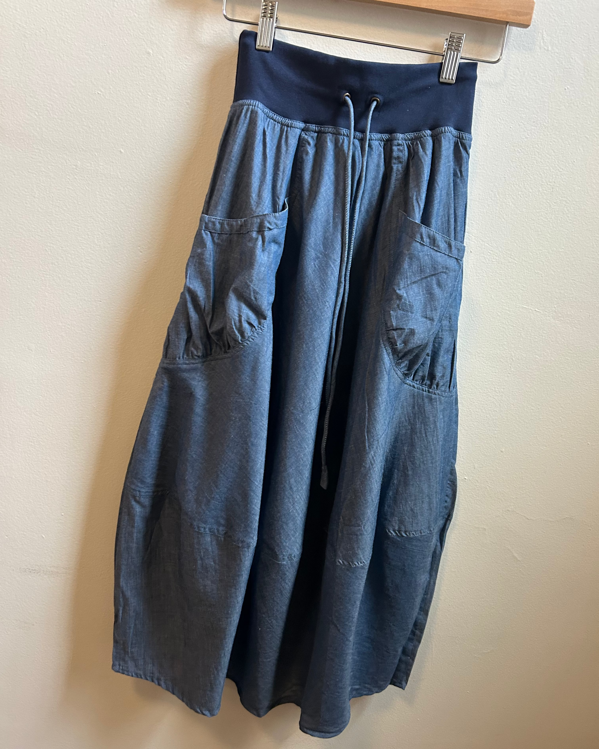 Guru Skirt in Blue Chambray